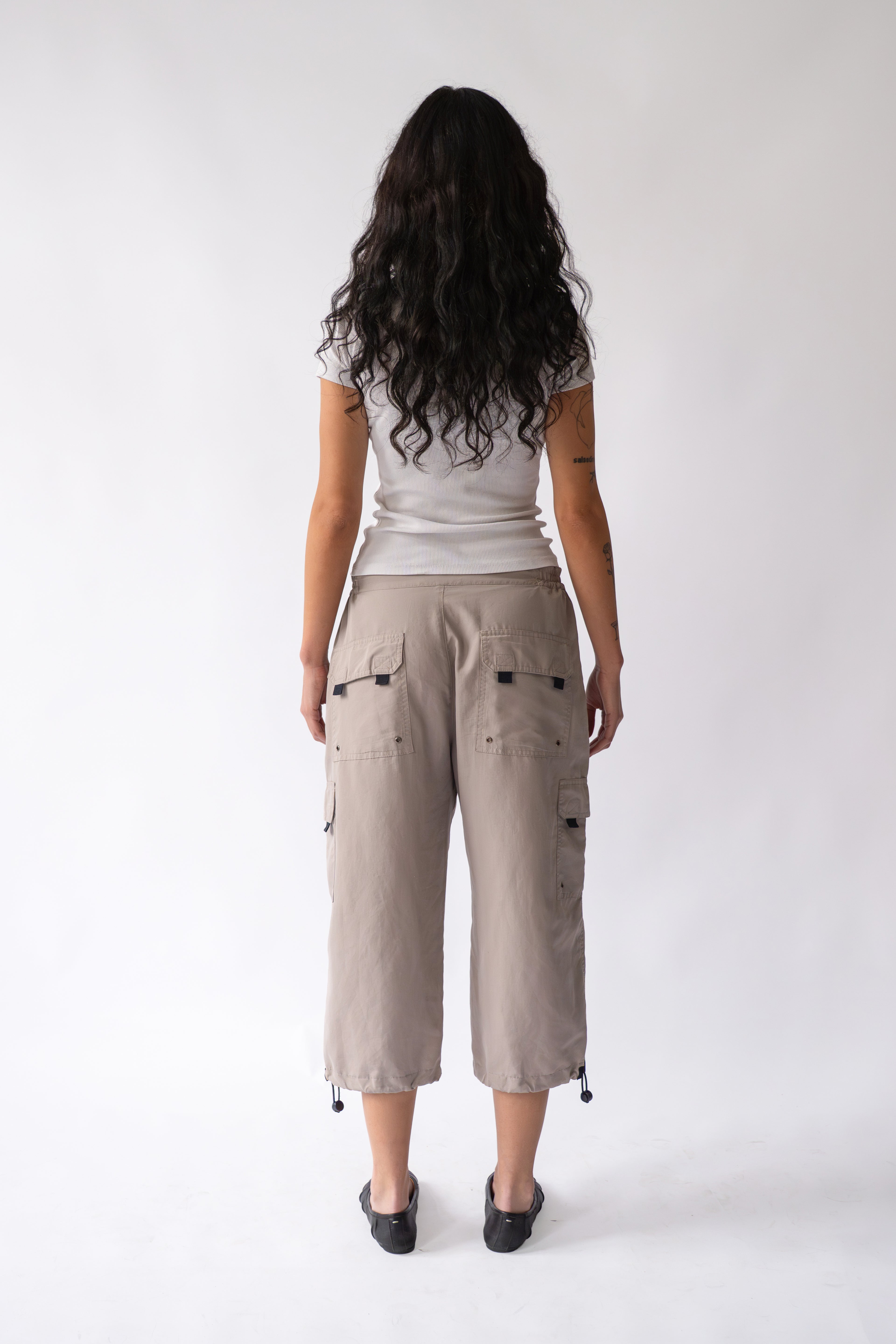 Beige / Khaki 3/4 Cargo Pants