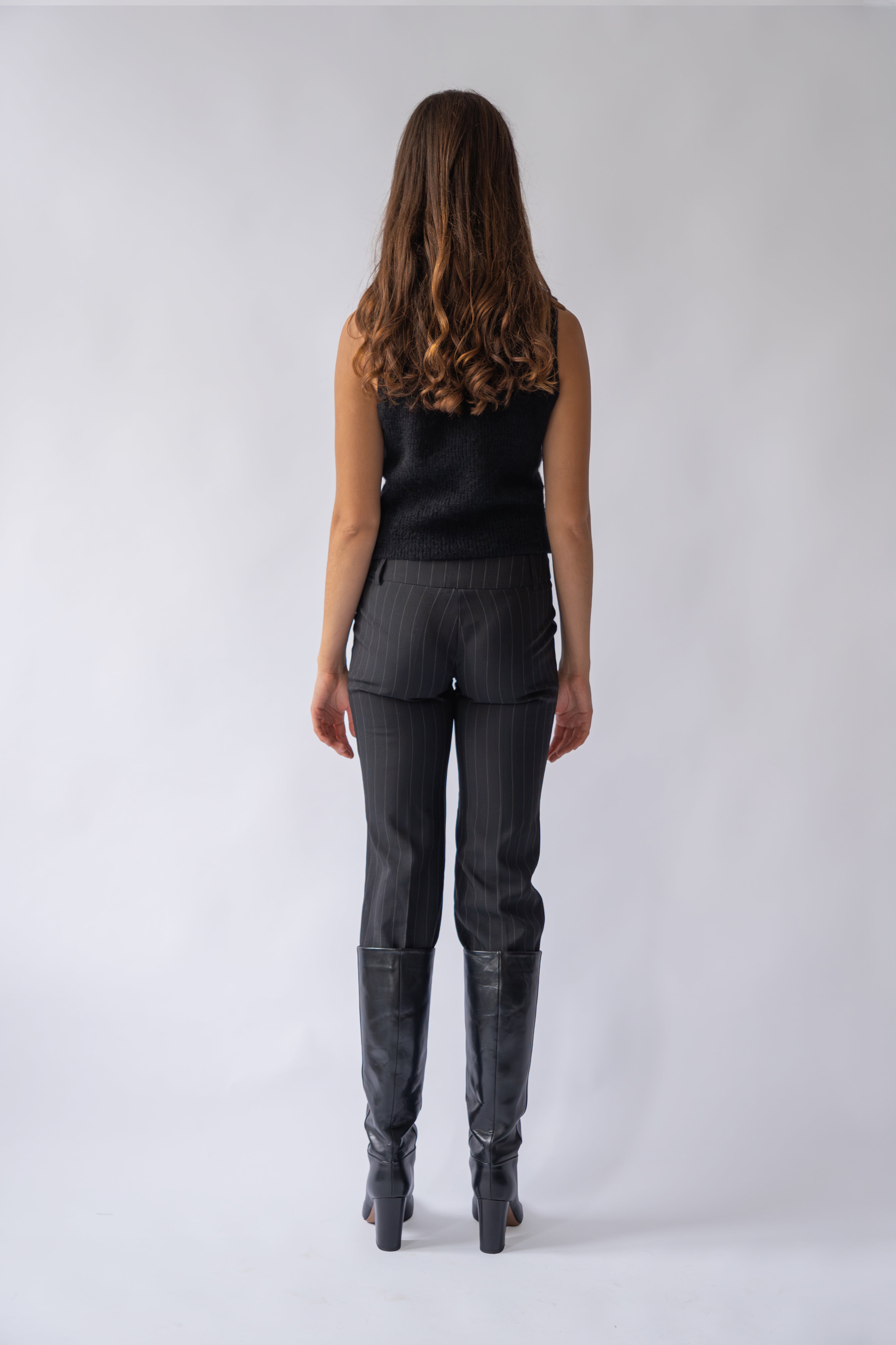 Pinstripe Flared Pants