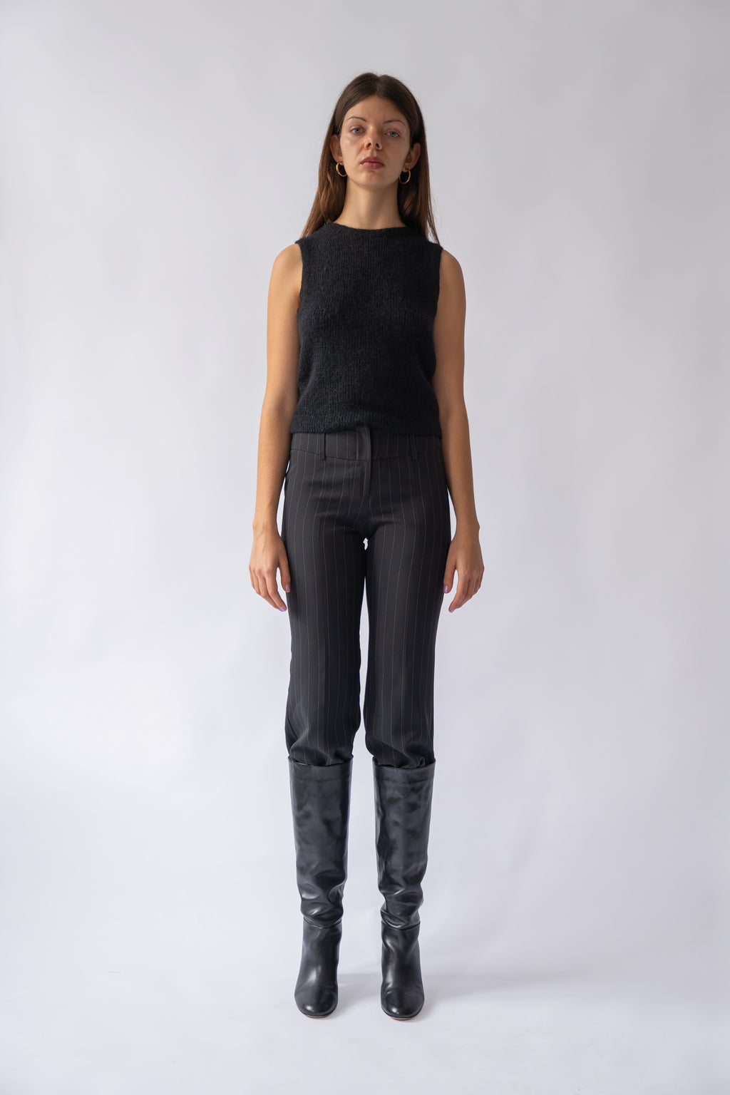 Pinstripe Flared Pants