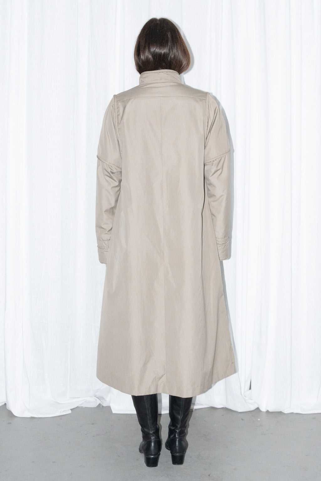 Khaki Long Wool Trench Coat