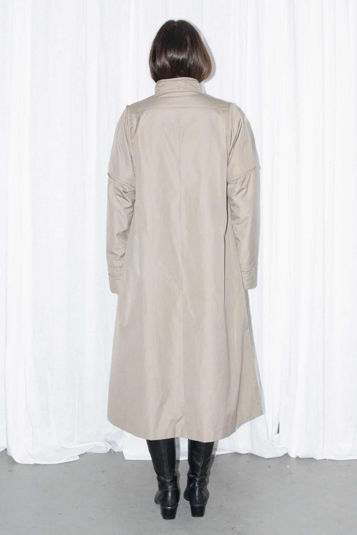 Khaki Long Wool Trench Coat