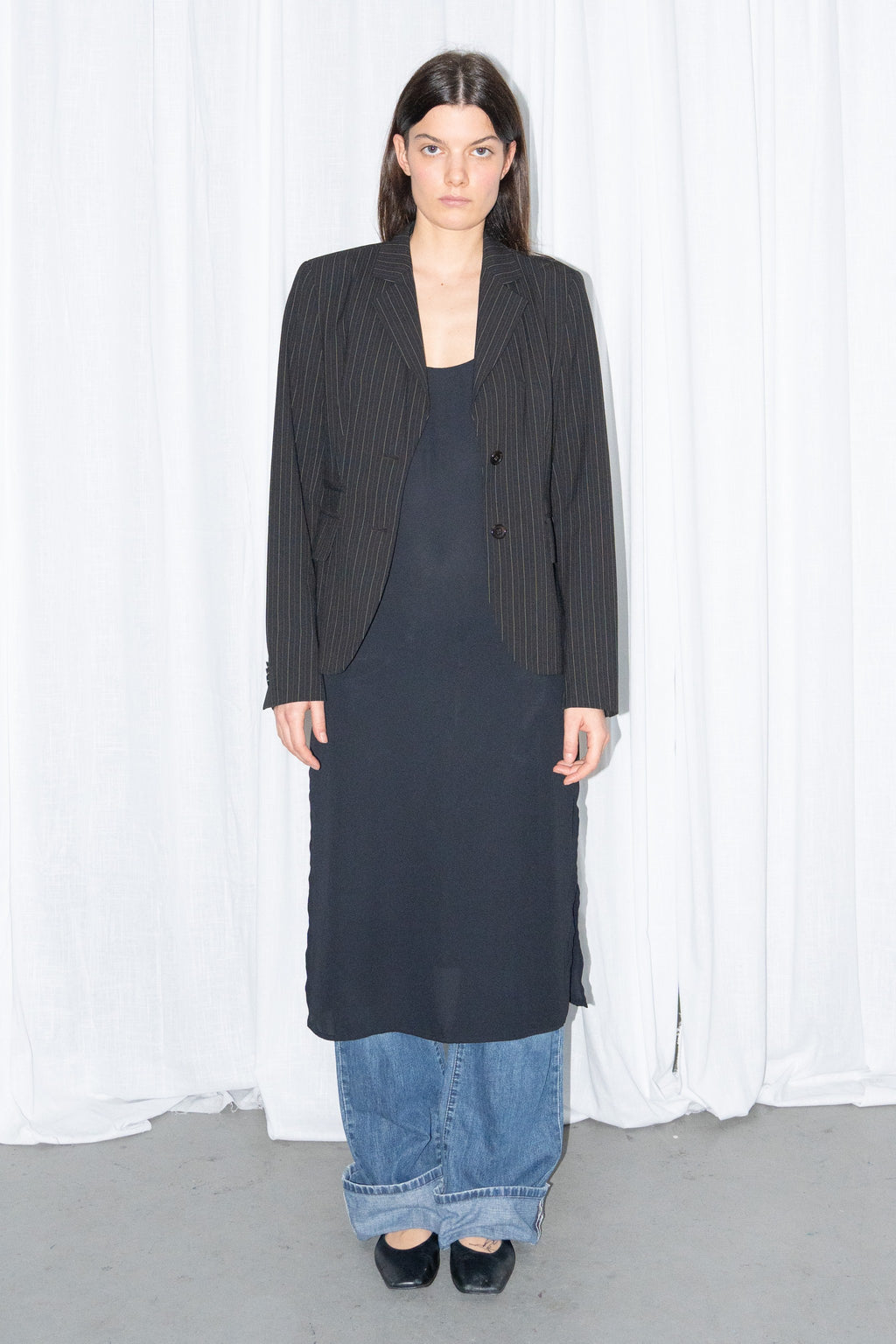 Black Pinstripe Blazer