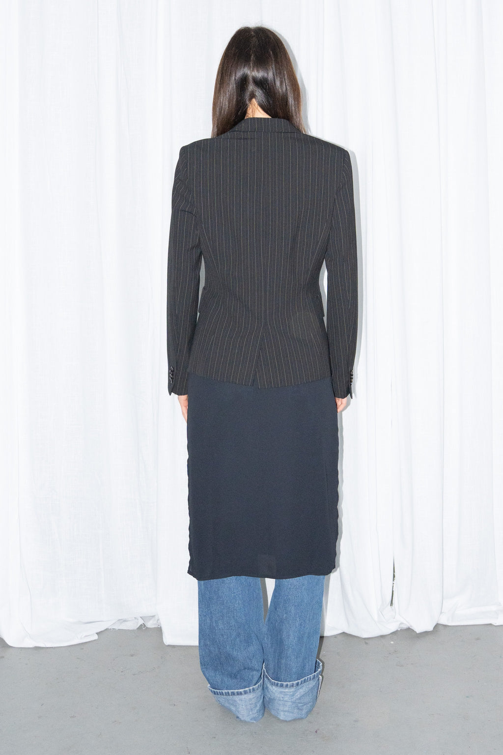 Black Pinstripe Blazer