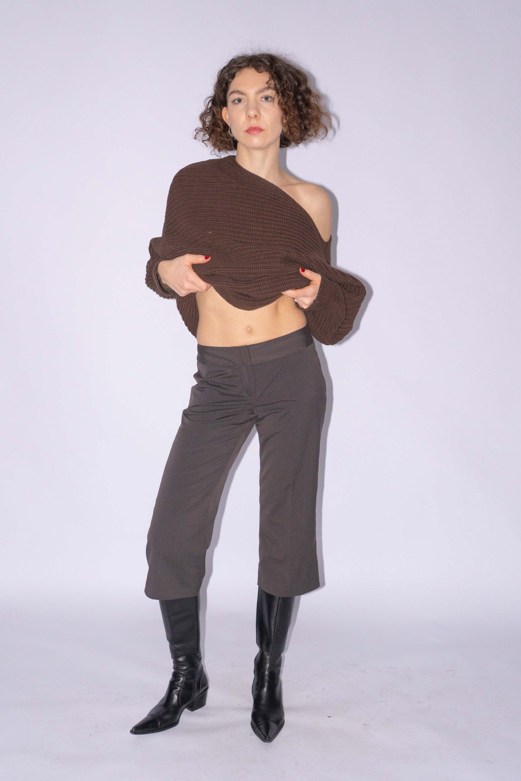 Brown Capri Pantalon Size XS