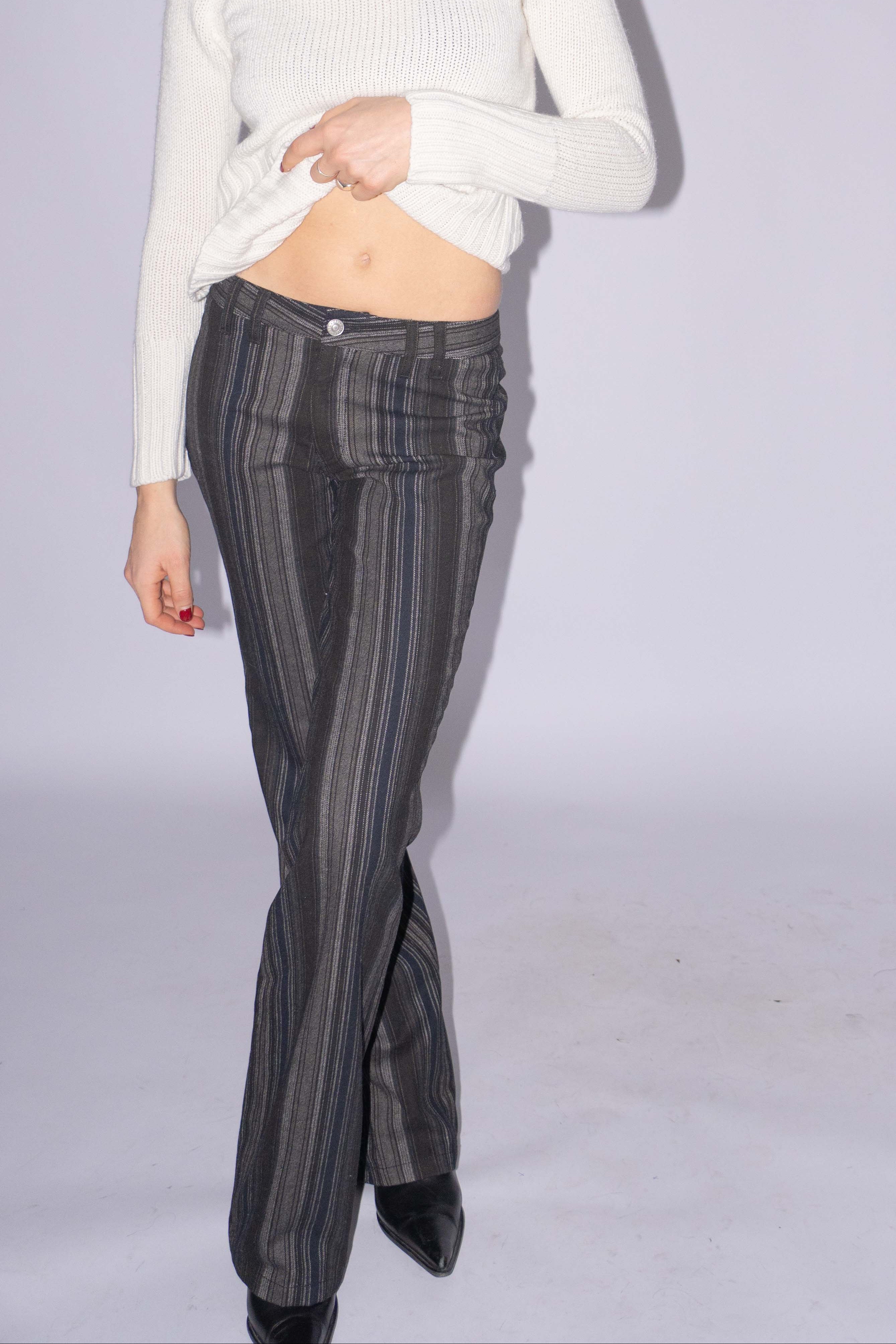 Wool Stiped Full Lenght Flare Size S