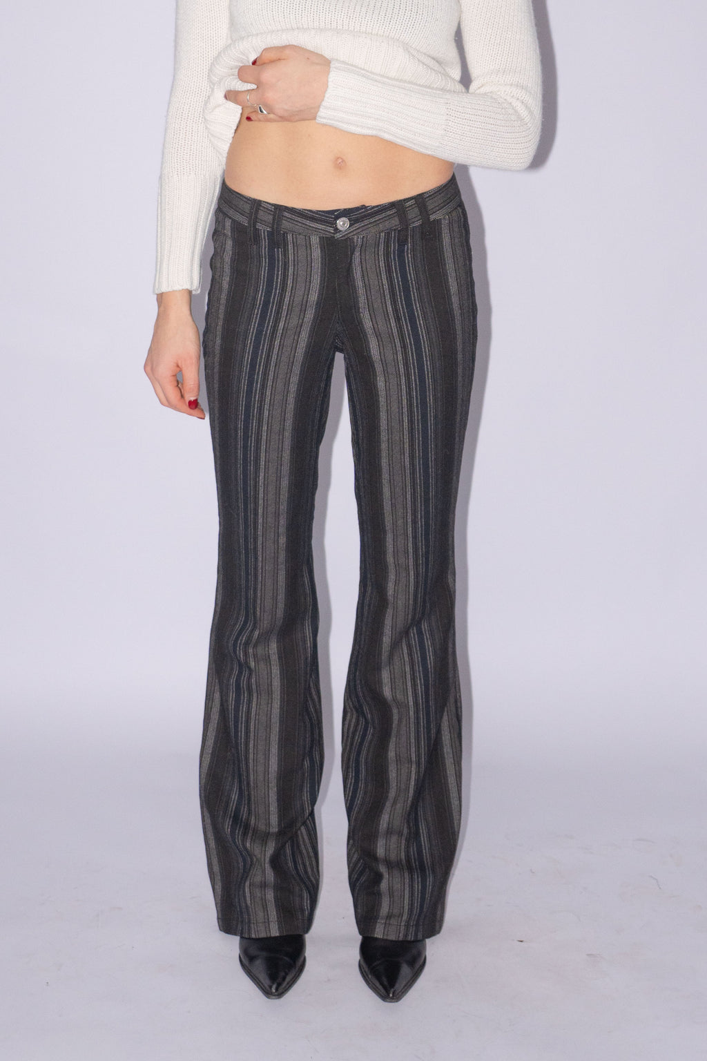 Wool Stiped Full Lenght Flare Size S