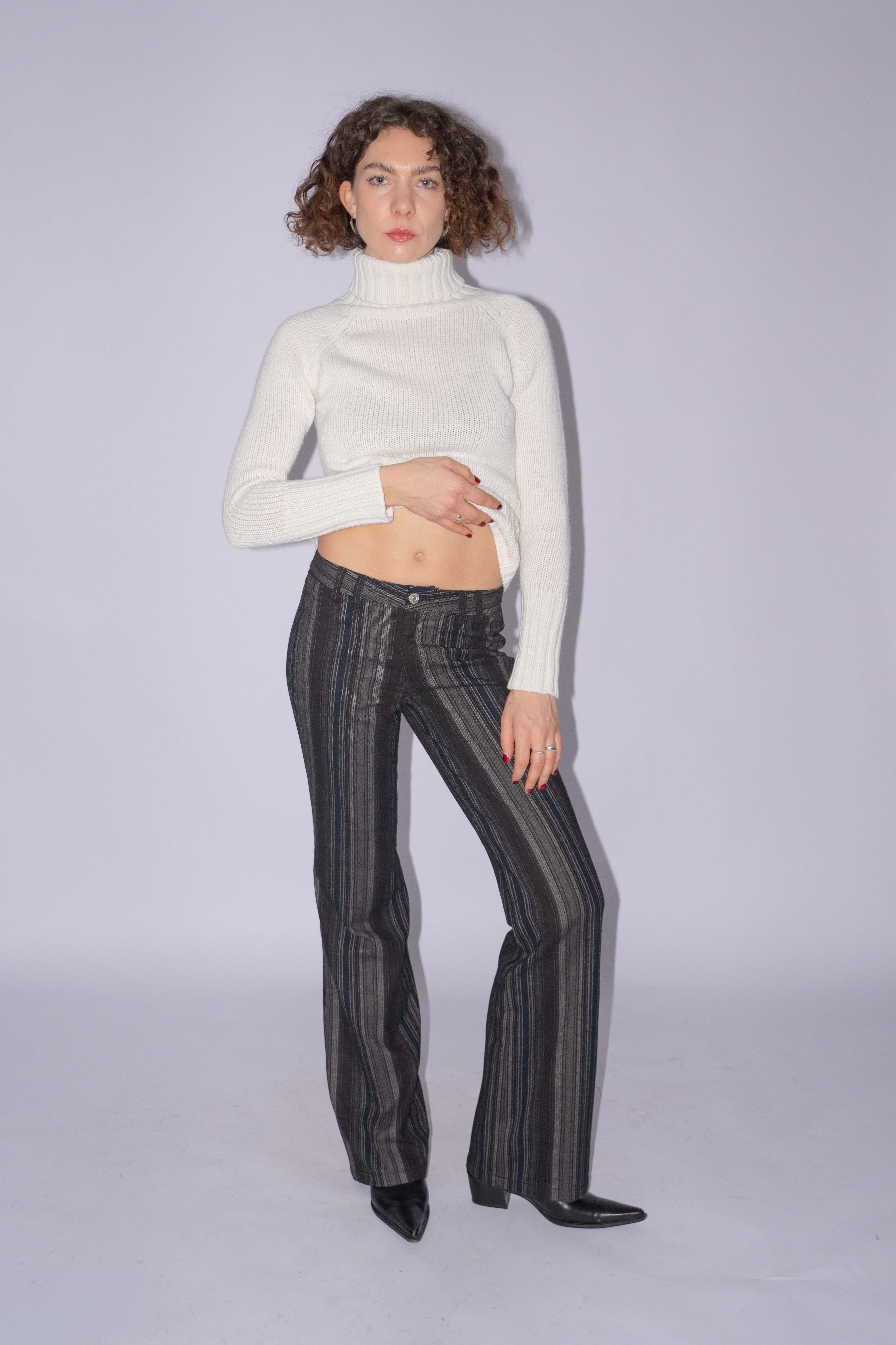 Wool Stiped Full Lenght Flare Size S