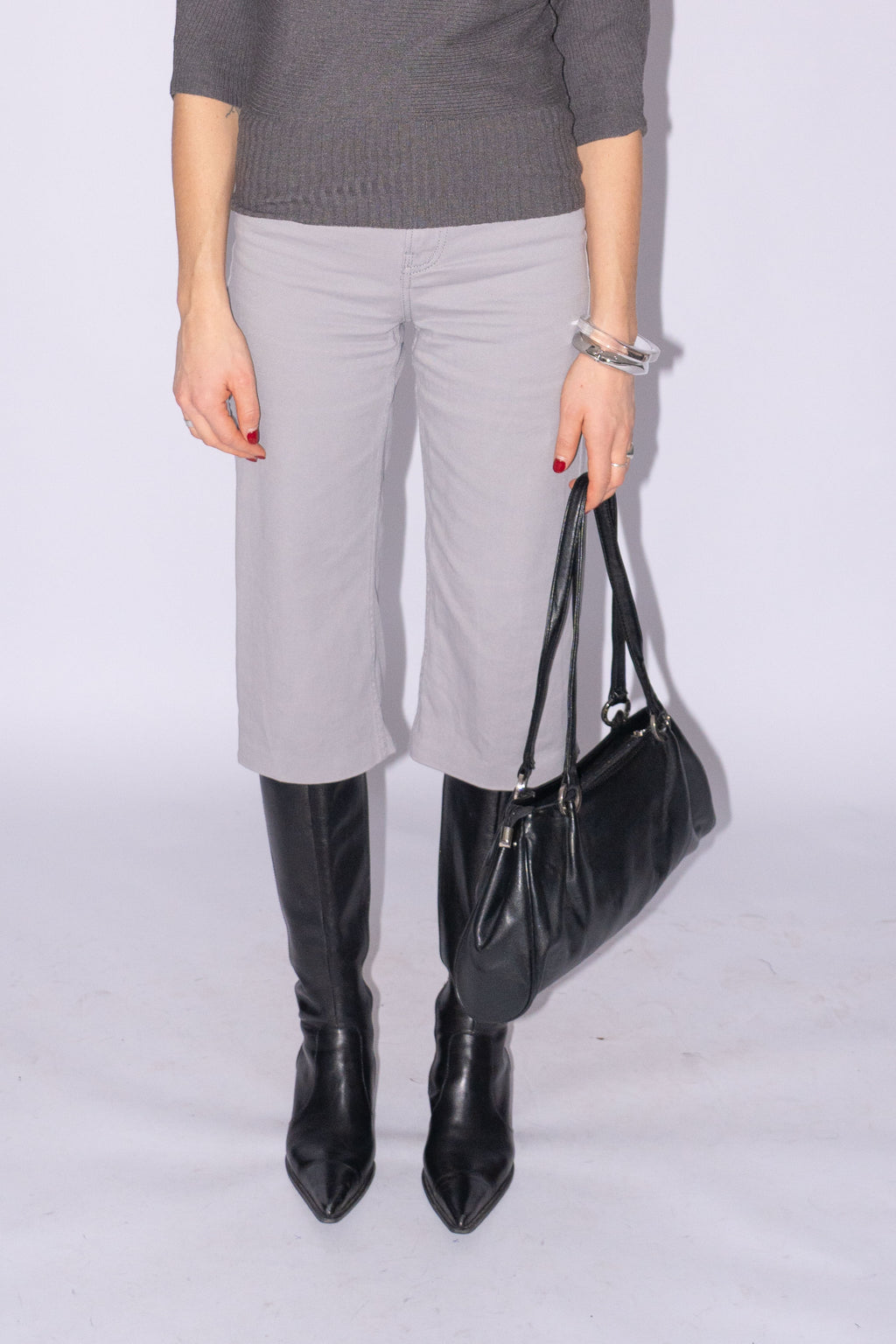 Grey Bermuda Jeans Size XS