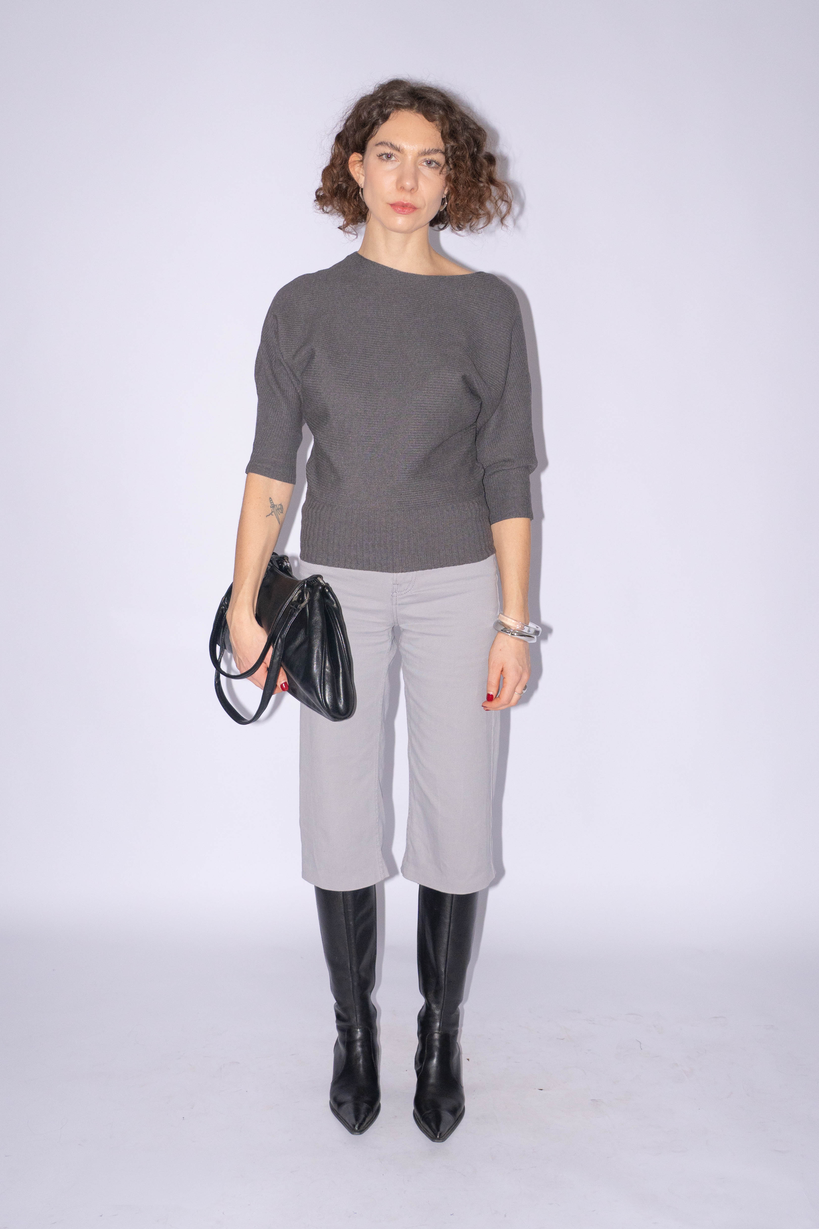 Grey Bermuda Jeans Size XS