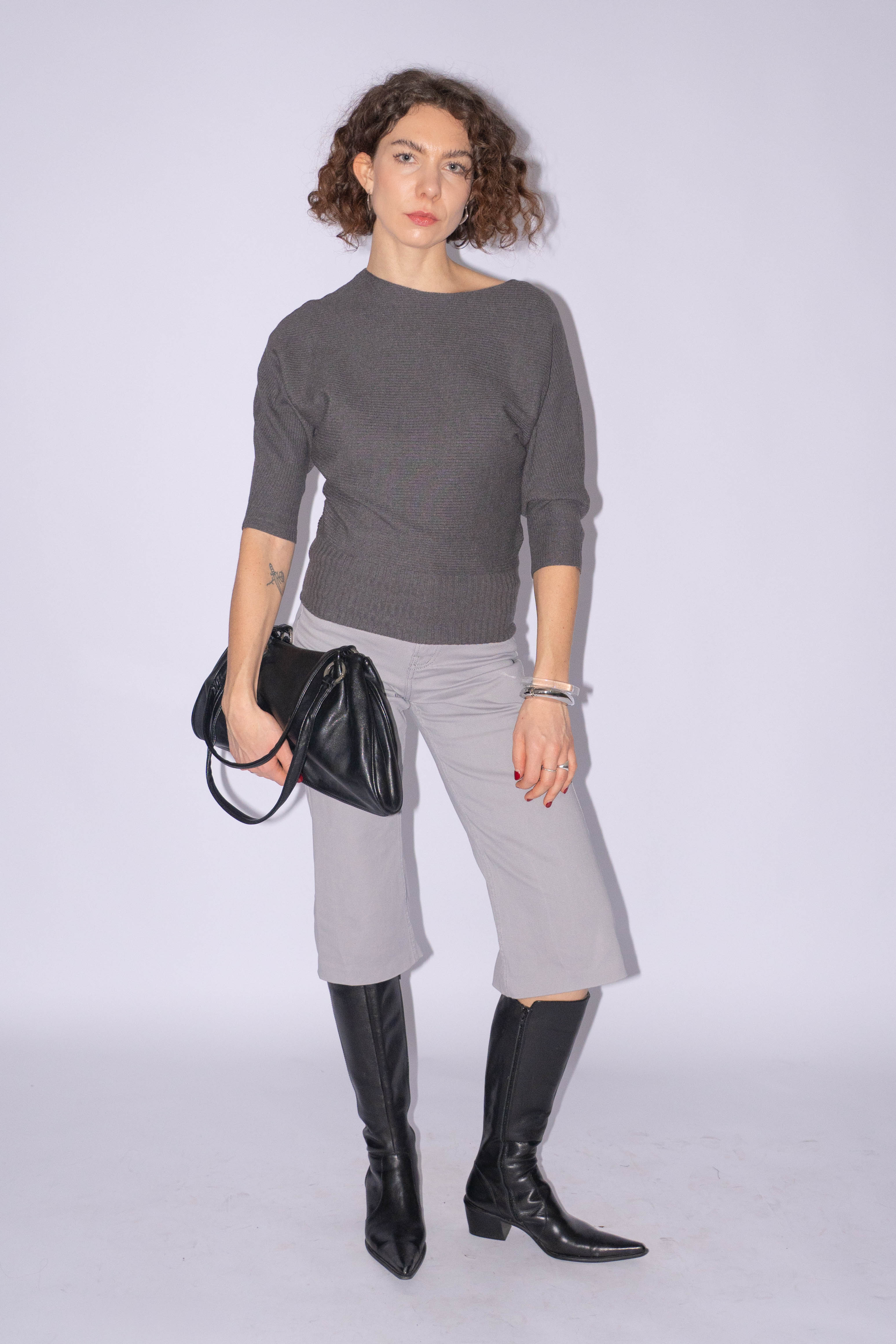 Grey Bermuda Jeans Size XS