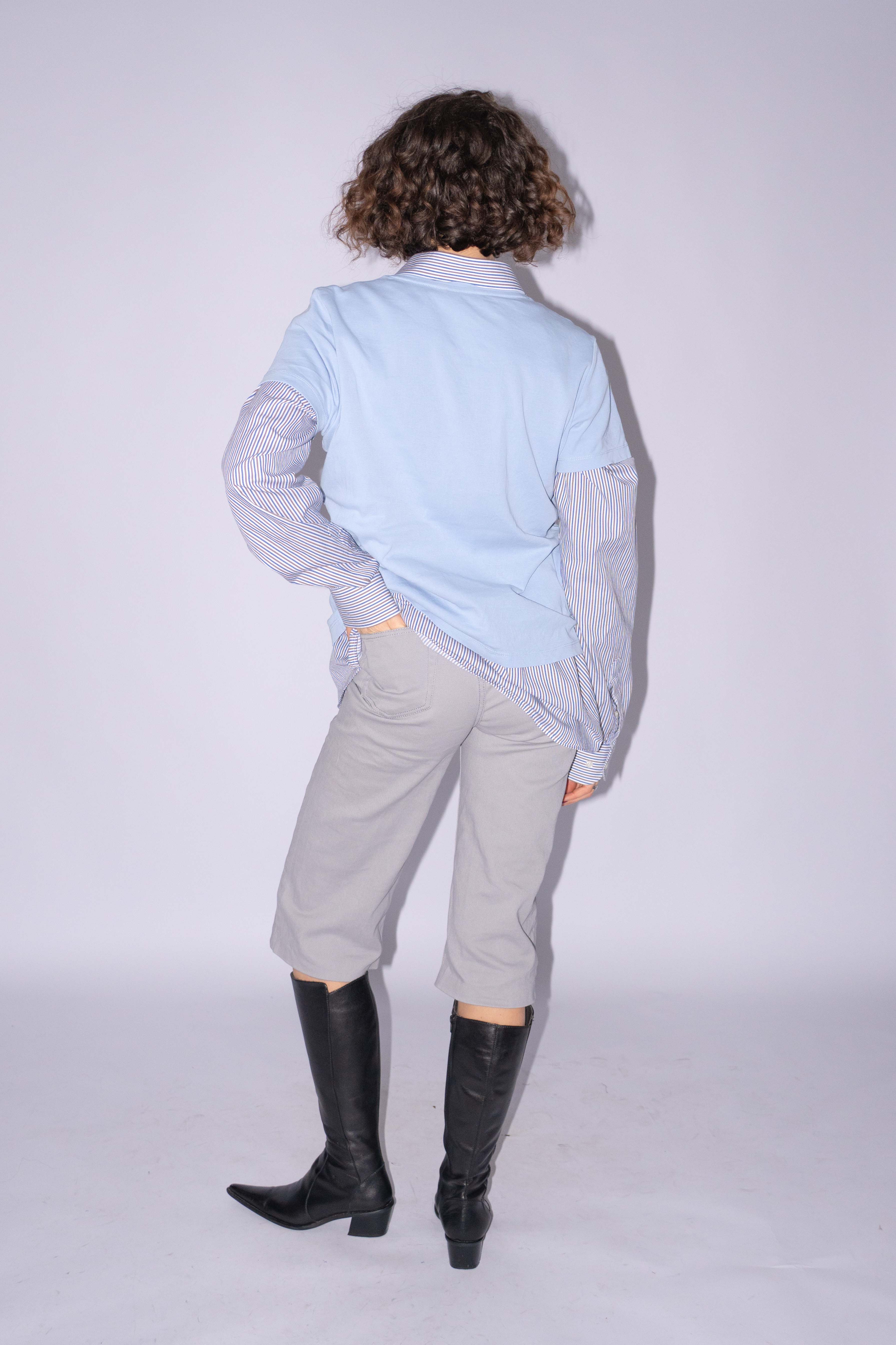 Blue Oversized Short Sleev T-Shirt Size L