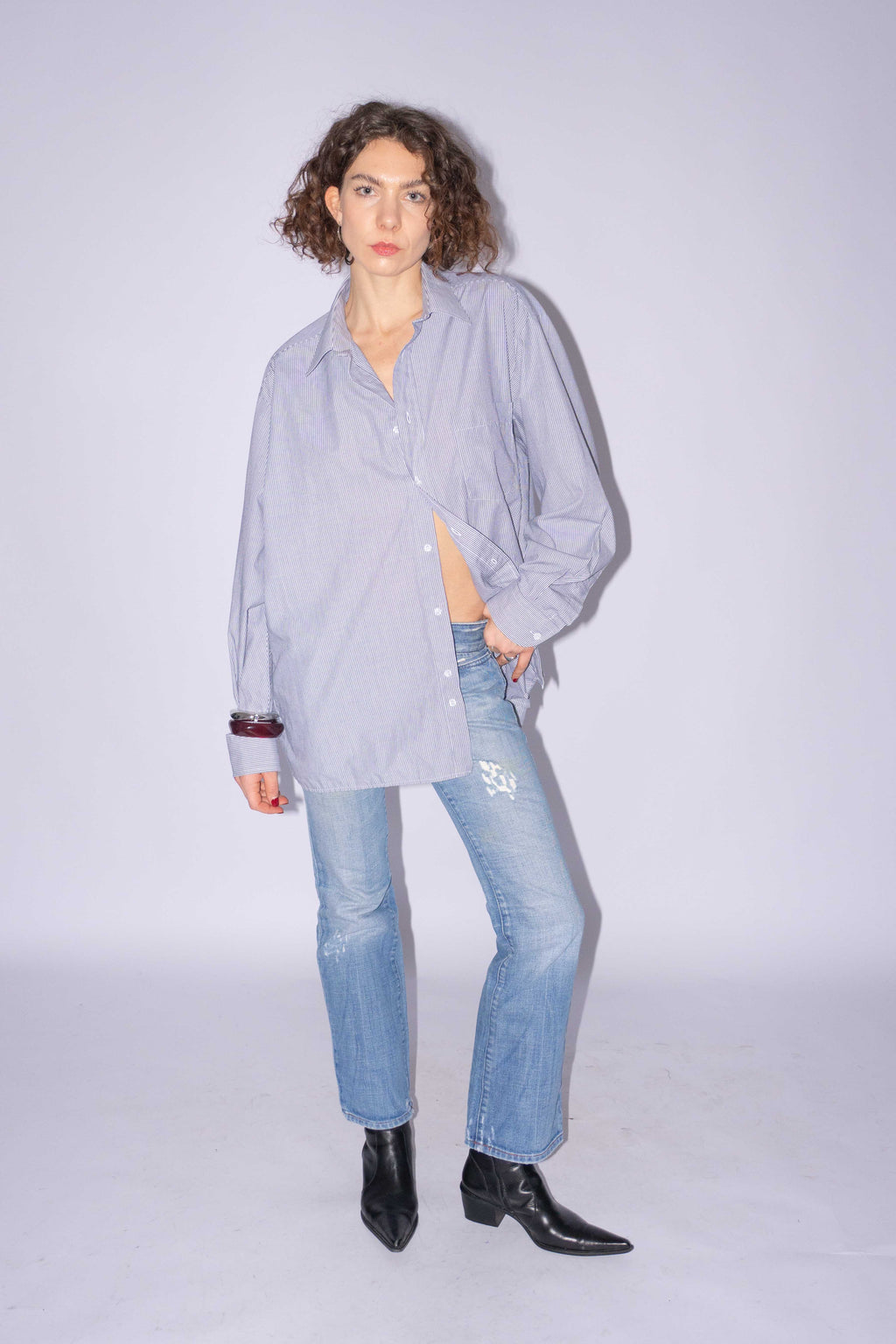 Striped Oversized Blouse Size L