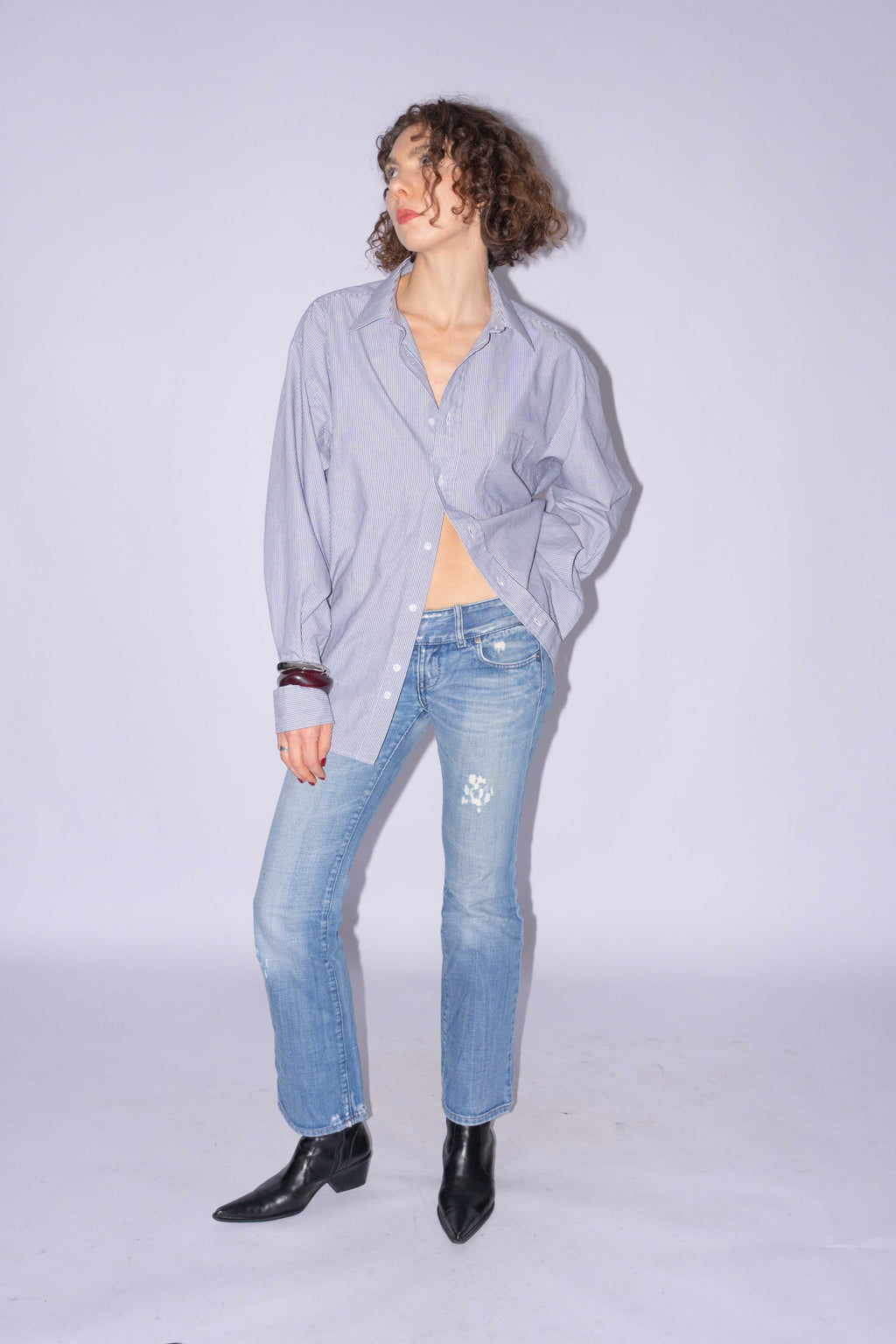 Striped Oversized Blouse Size L