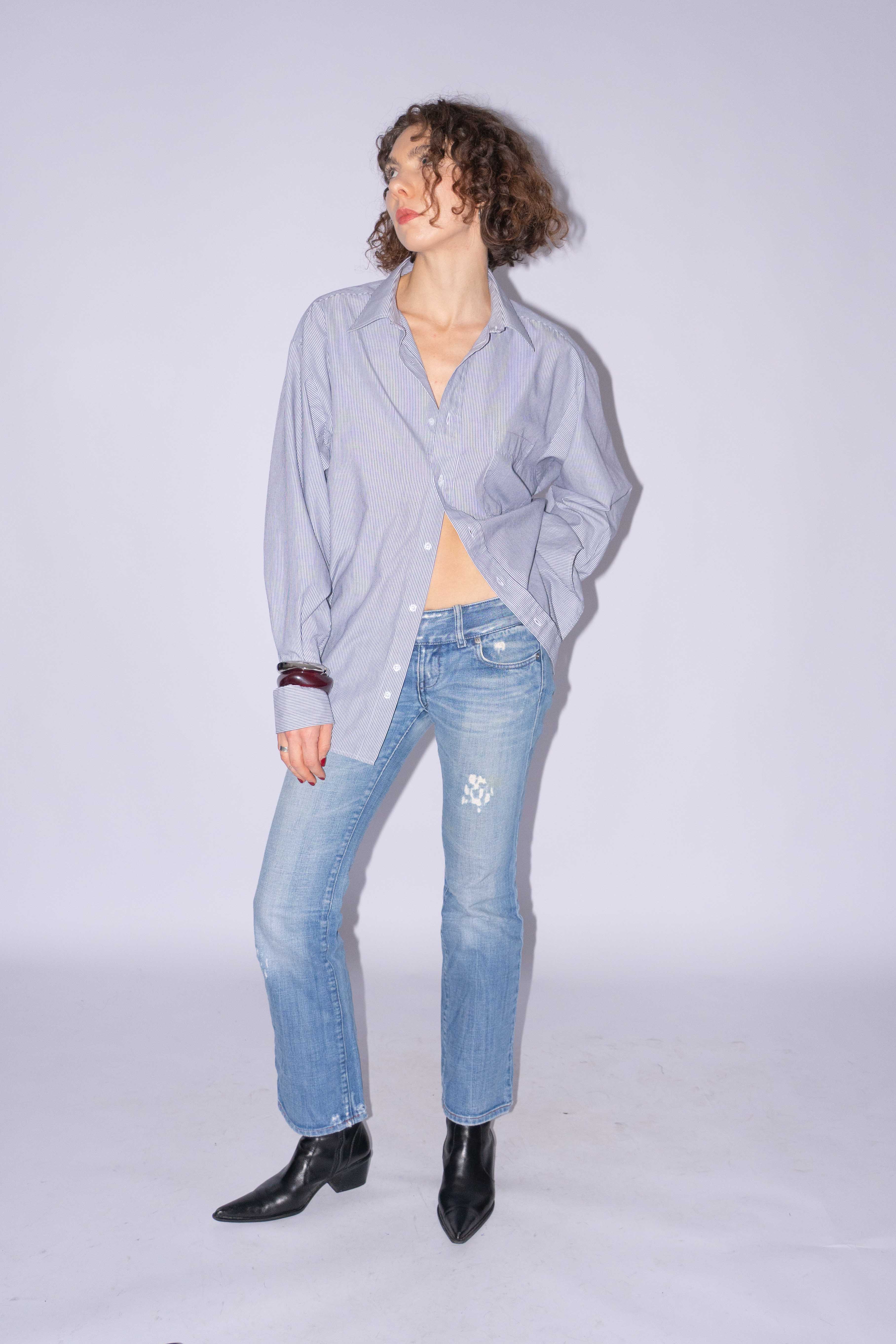 Striped Oversized Blouse Size L