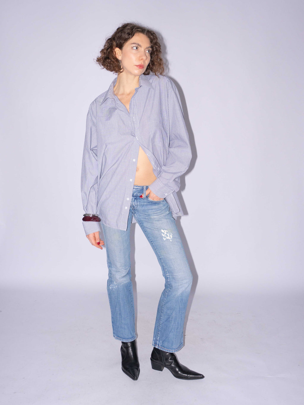 Striped Oversized Blouse Size L