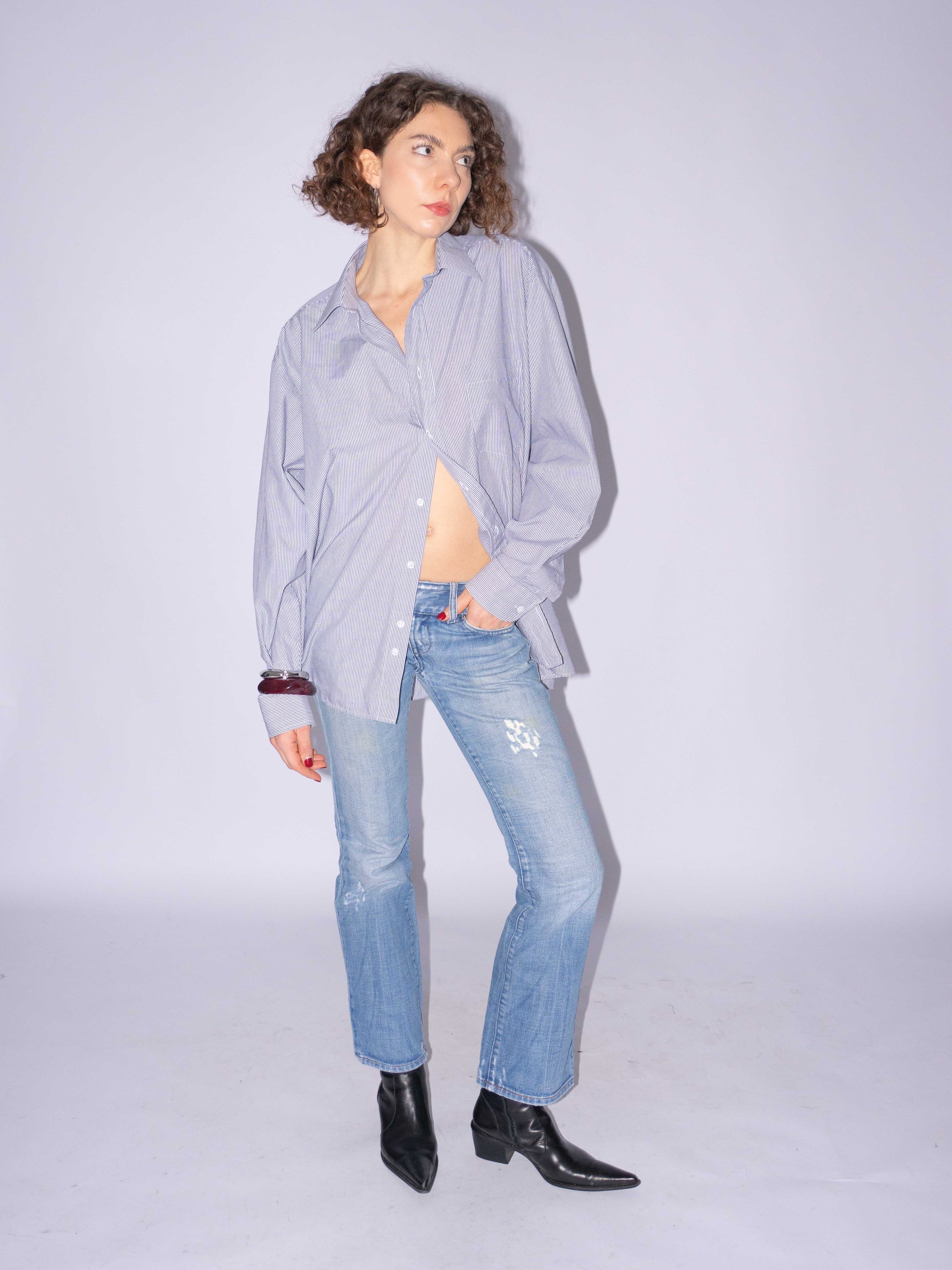 Striped Oversized Blouse Size L