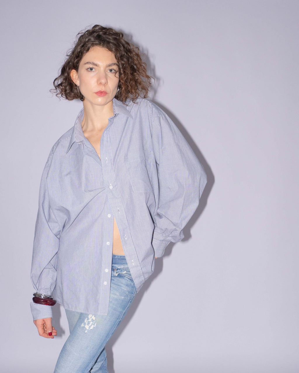 Striped Oversized Blouse Size L