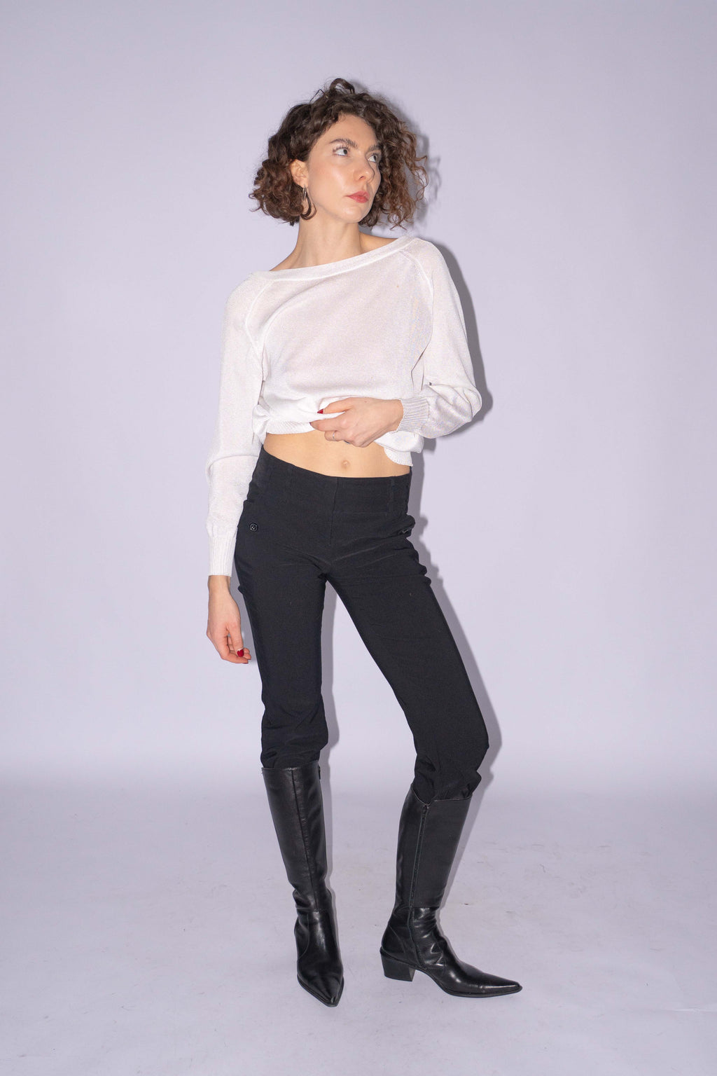 Black Bootcut Pantalon Size S