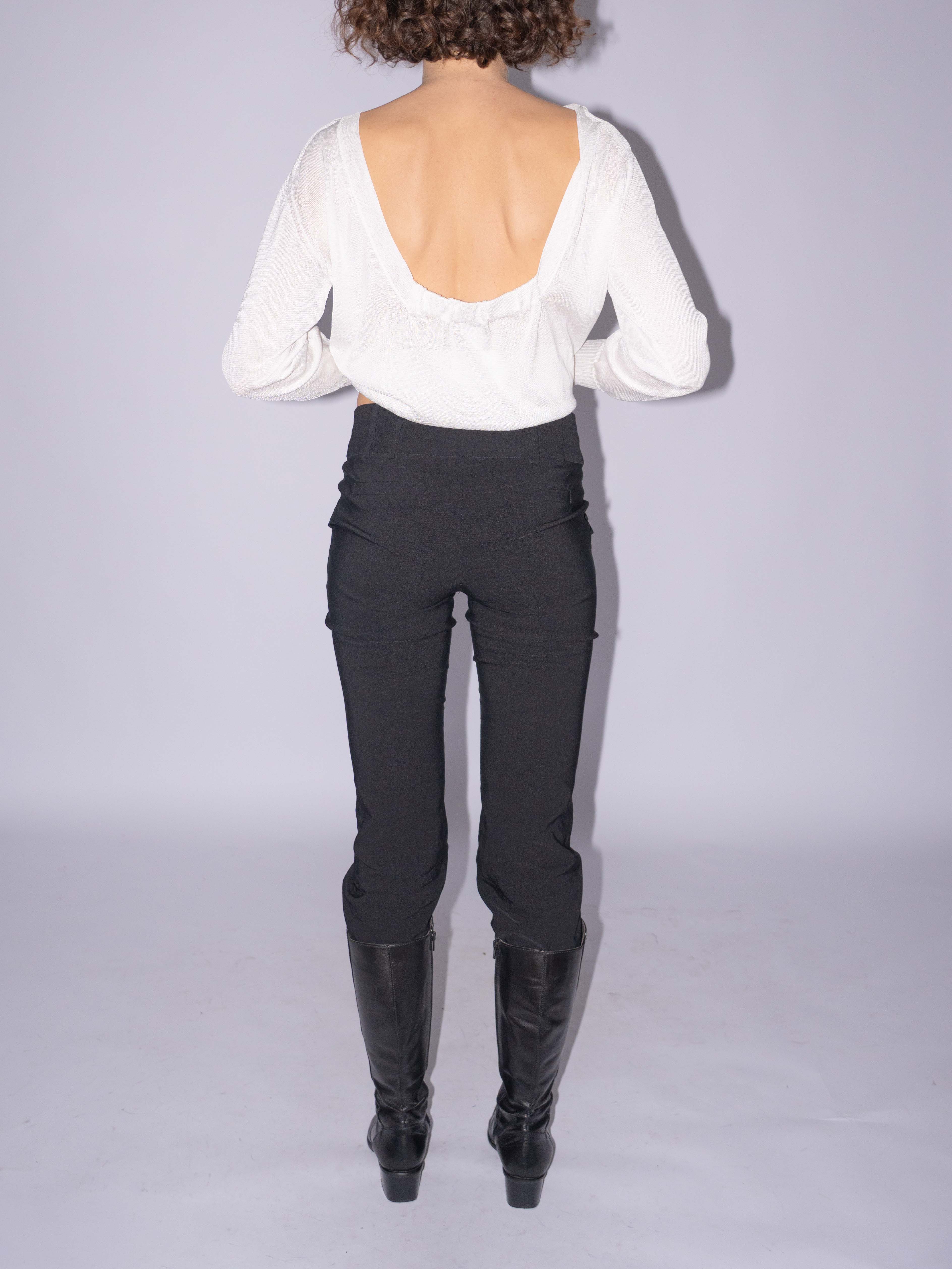 Black Bootcut Pantalon Size S