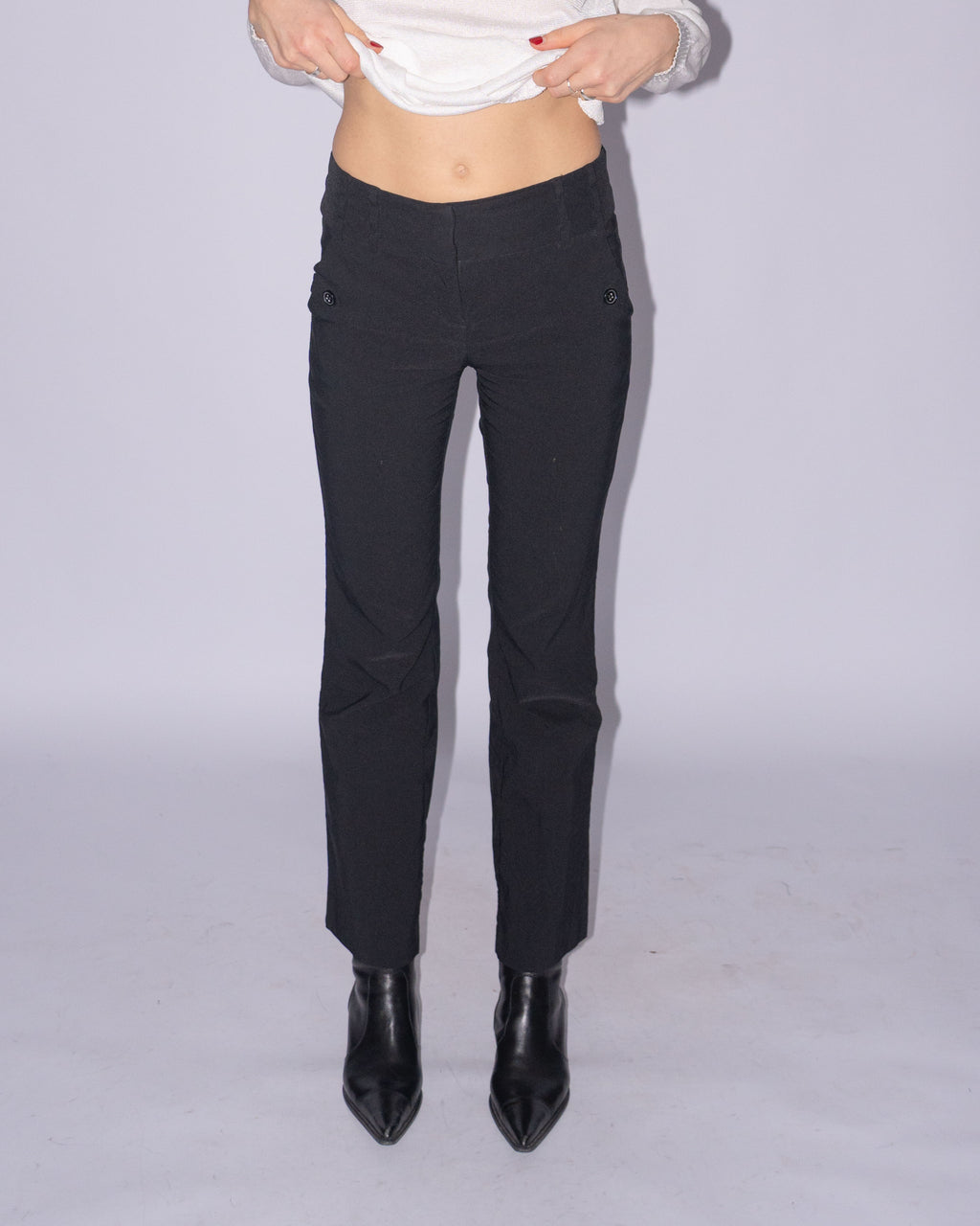 Black Bootcut Pantalon Size S