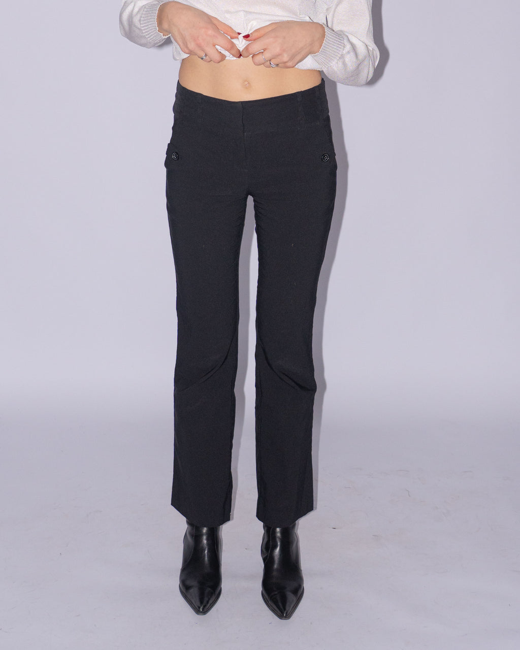 Black Bootcut Pantalon Size S