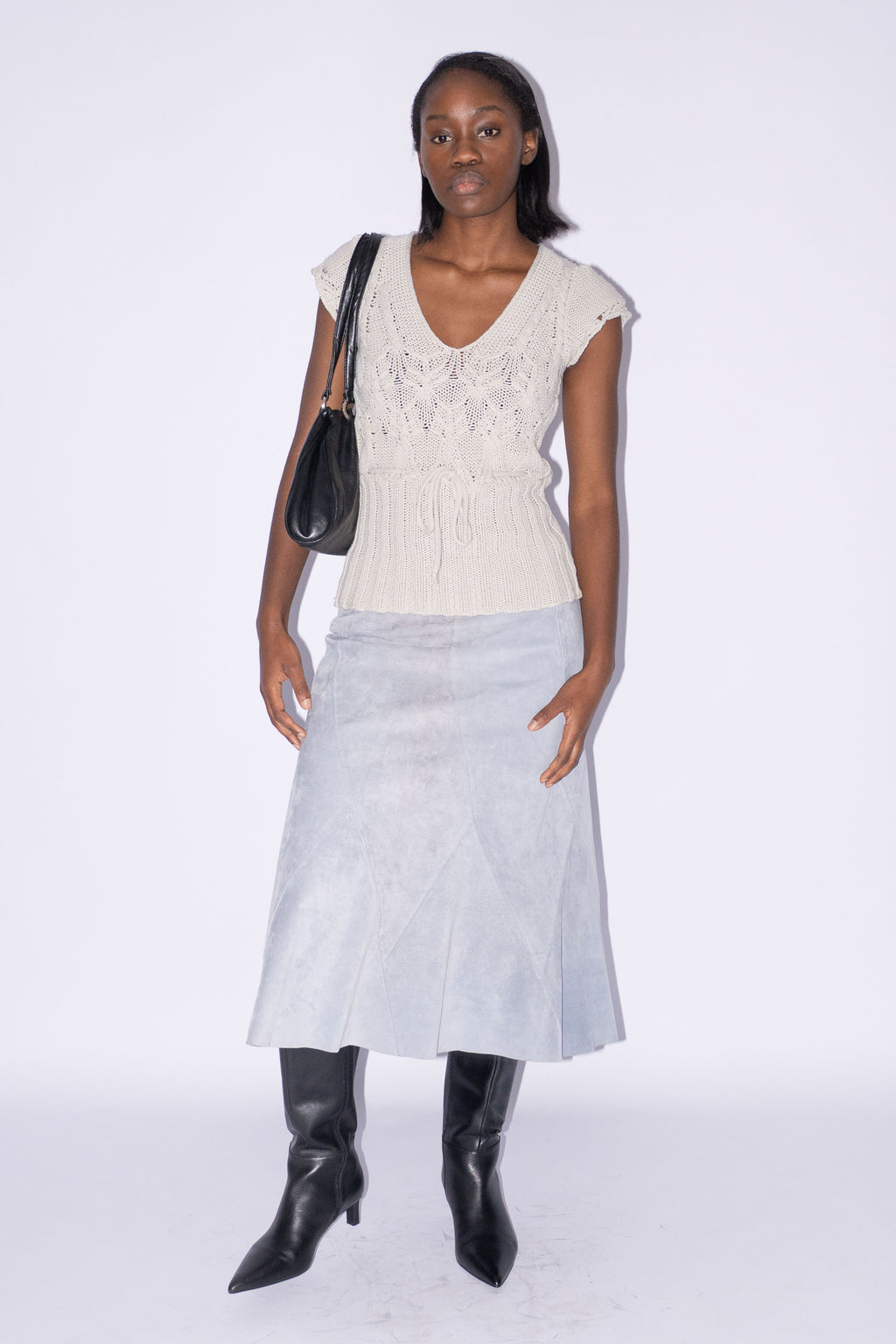 Beige Crochet Top - Size S/M