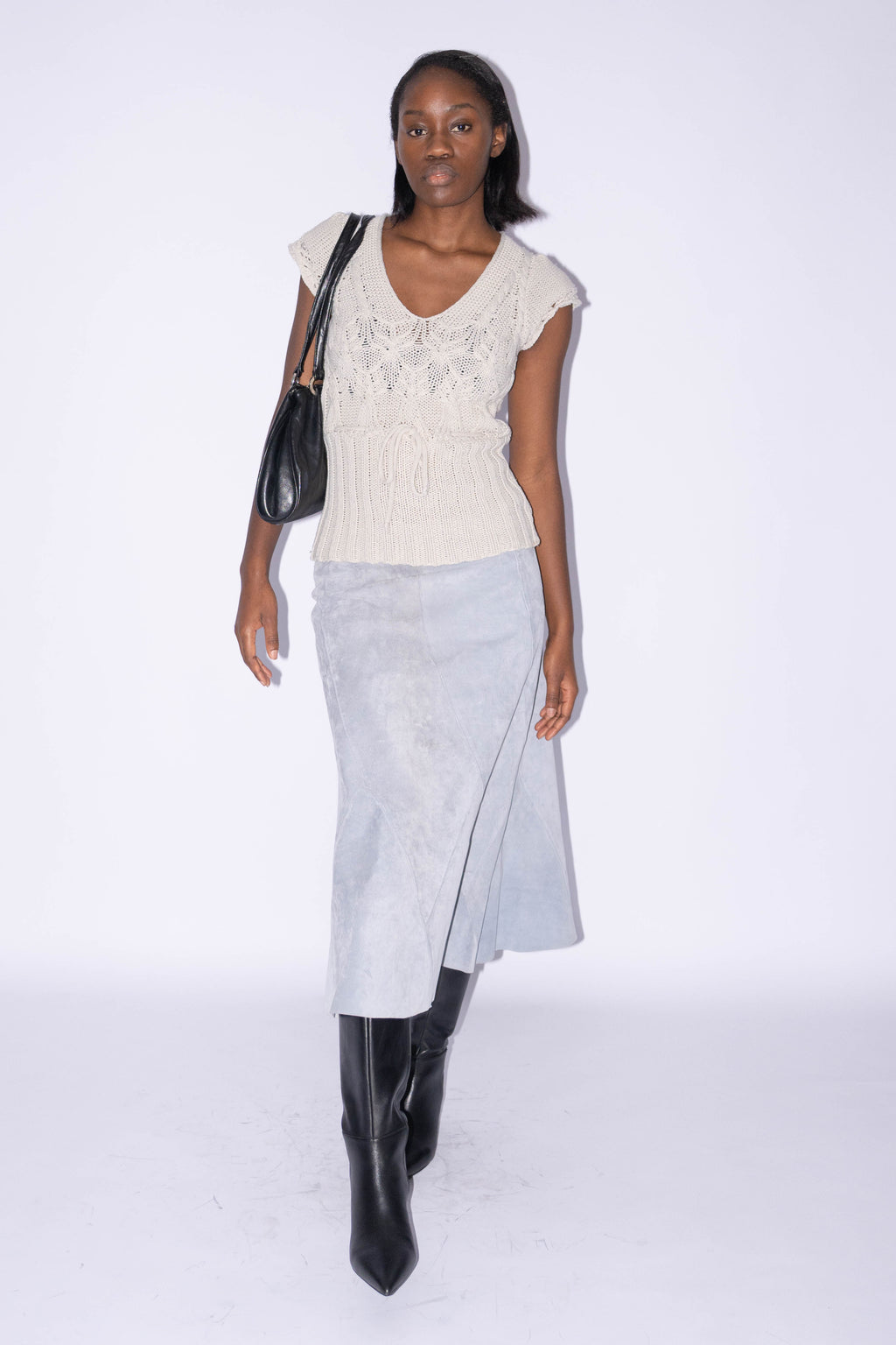 Beige Crochet Top - Size S/M