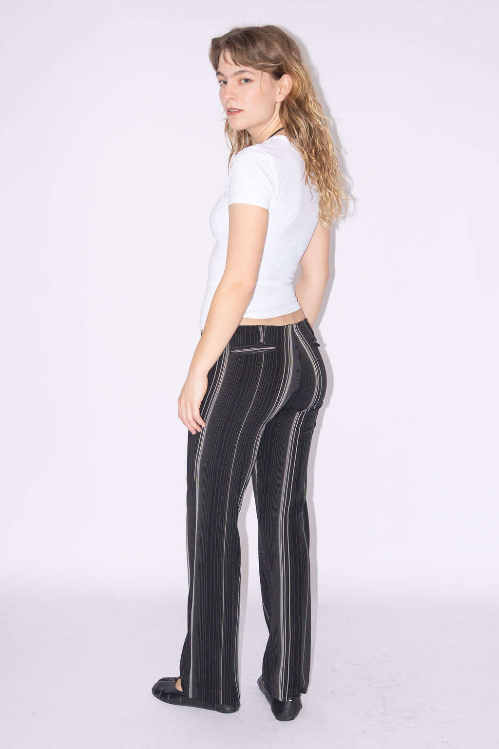 Low Waisted Striped Pants - Size S