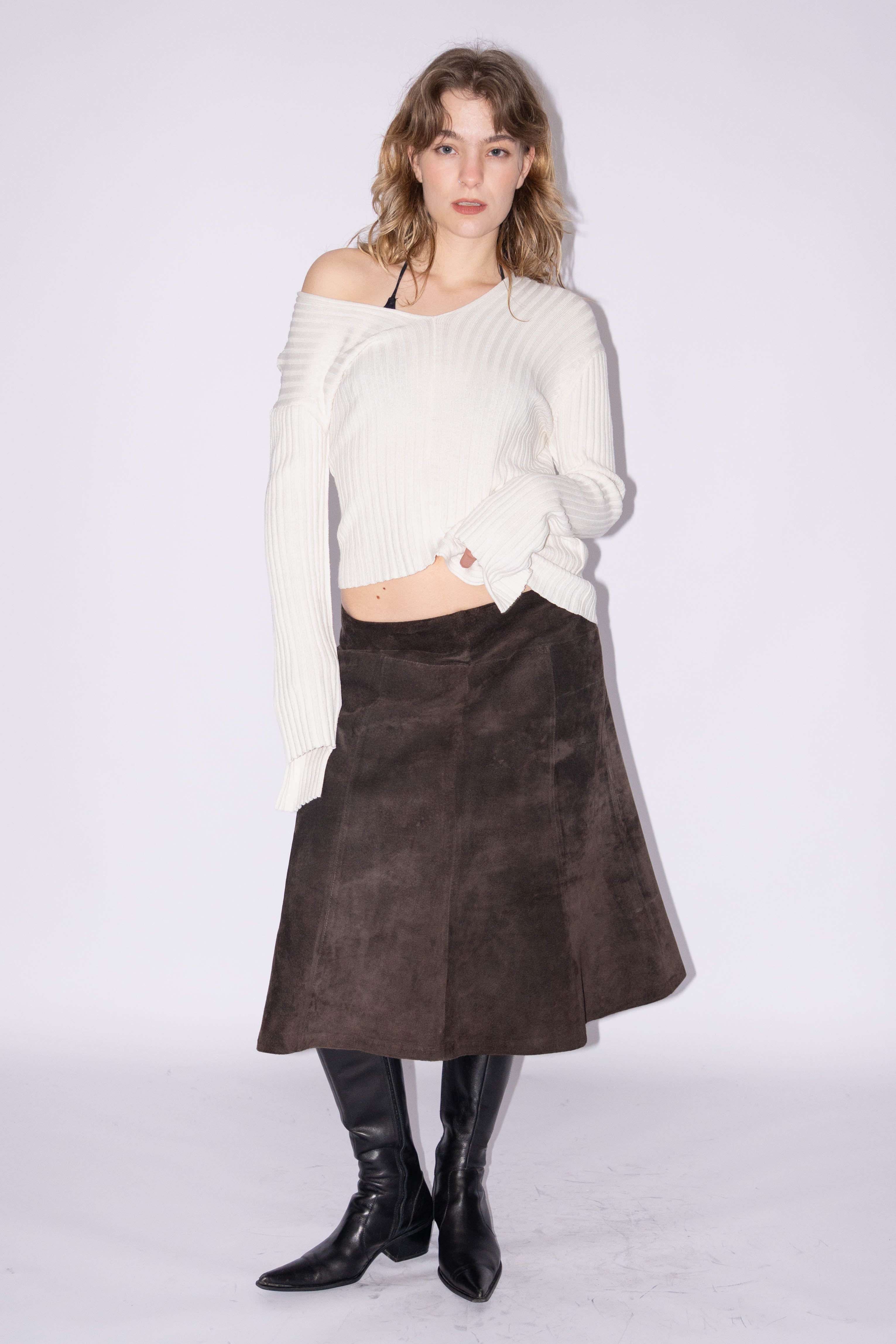 Helmut Lang Knit Jumper Destructed/Asymmetric - Size S