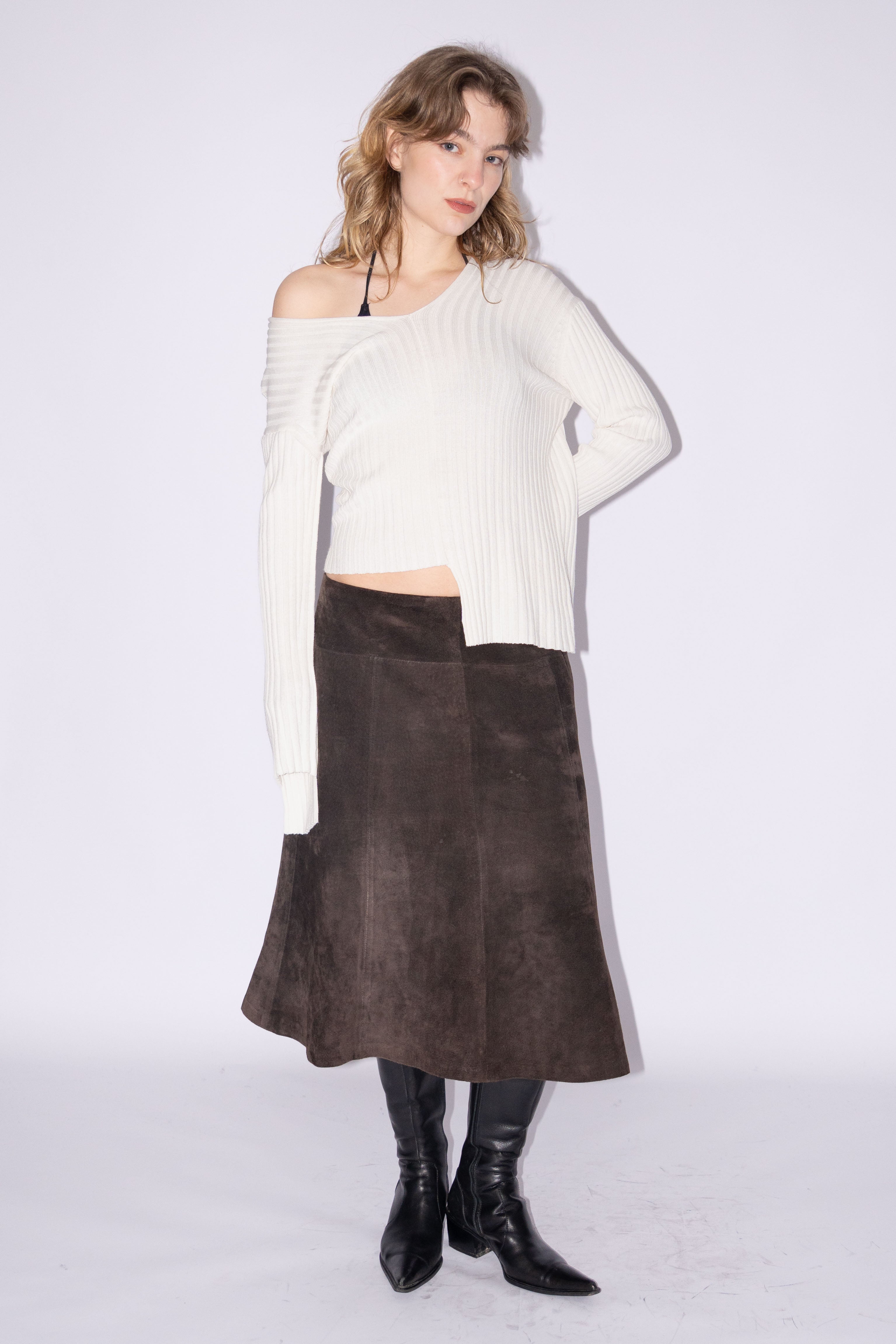 Helmut Lang Knit Jumper Destructed/Asymmetric - Size S