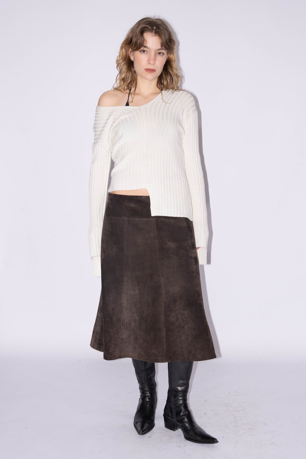 Helmut Lang Knit Jumper Destructed/Asymmetric - Size S
