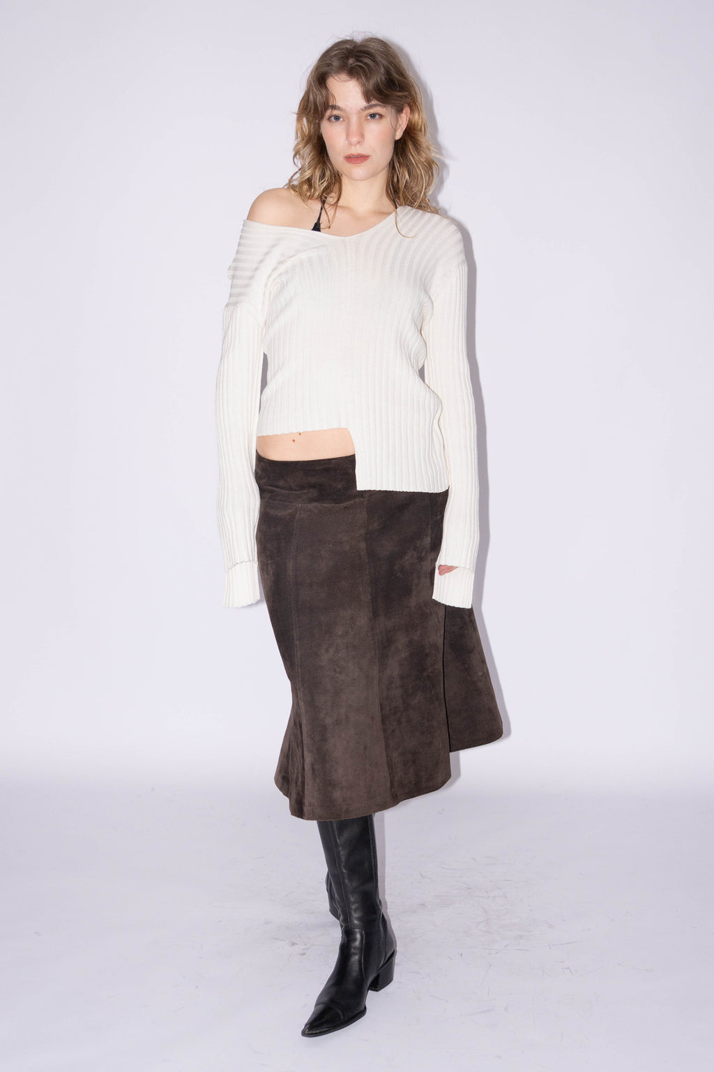 Helmut Lang Knit Jumper Destructed/Asymmetric - Size S