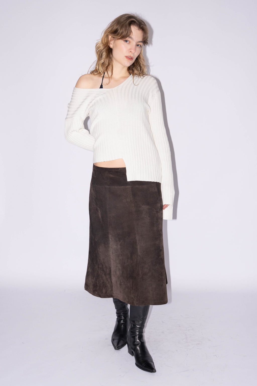 Helmut Lang Knit Jumper Destructed/Asymmetric - Size S