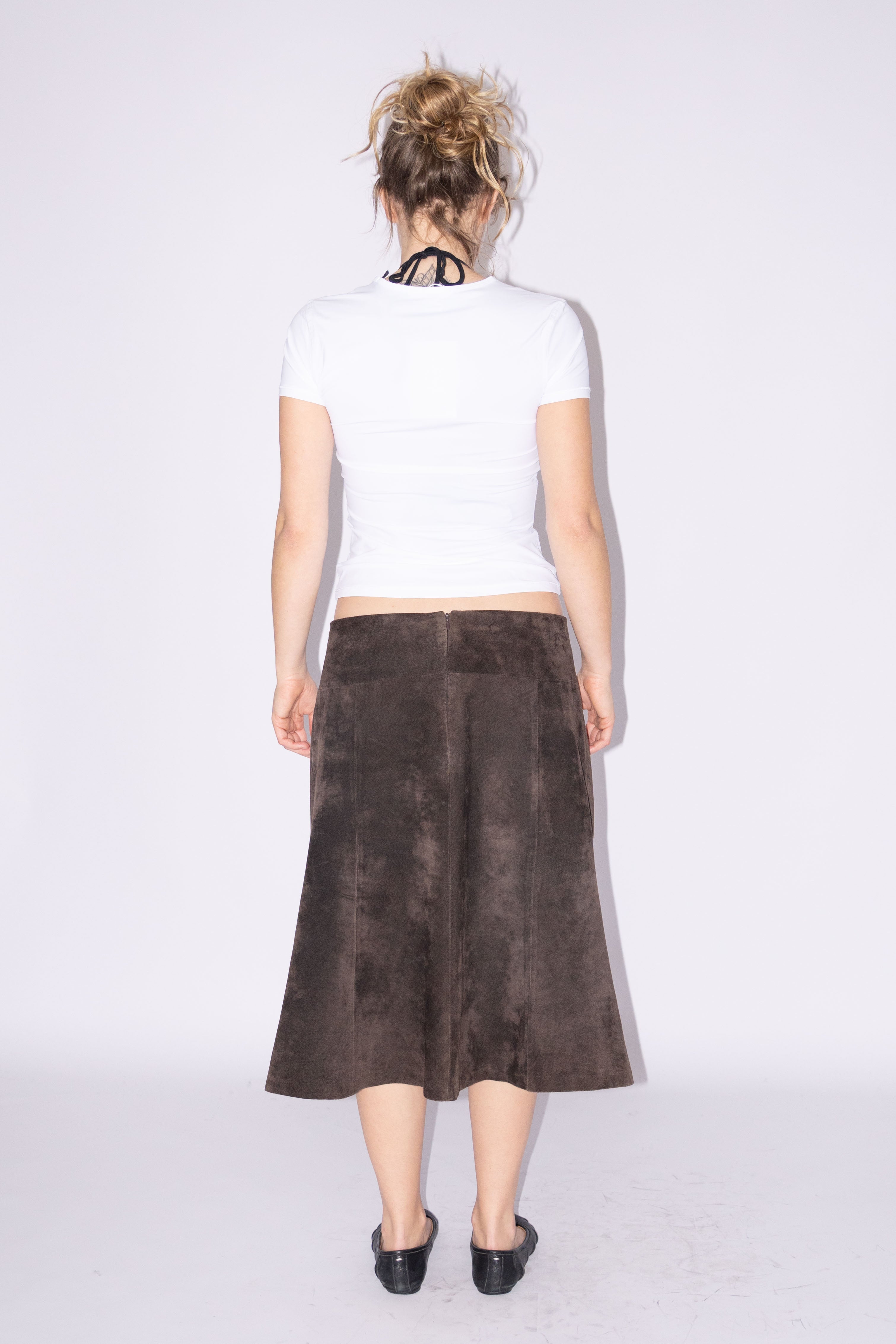 Brown Suede Skirt