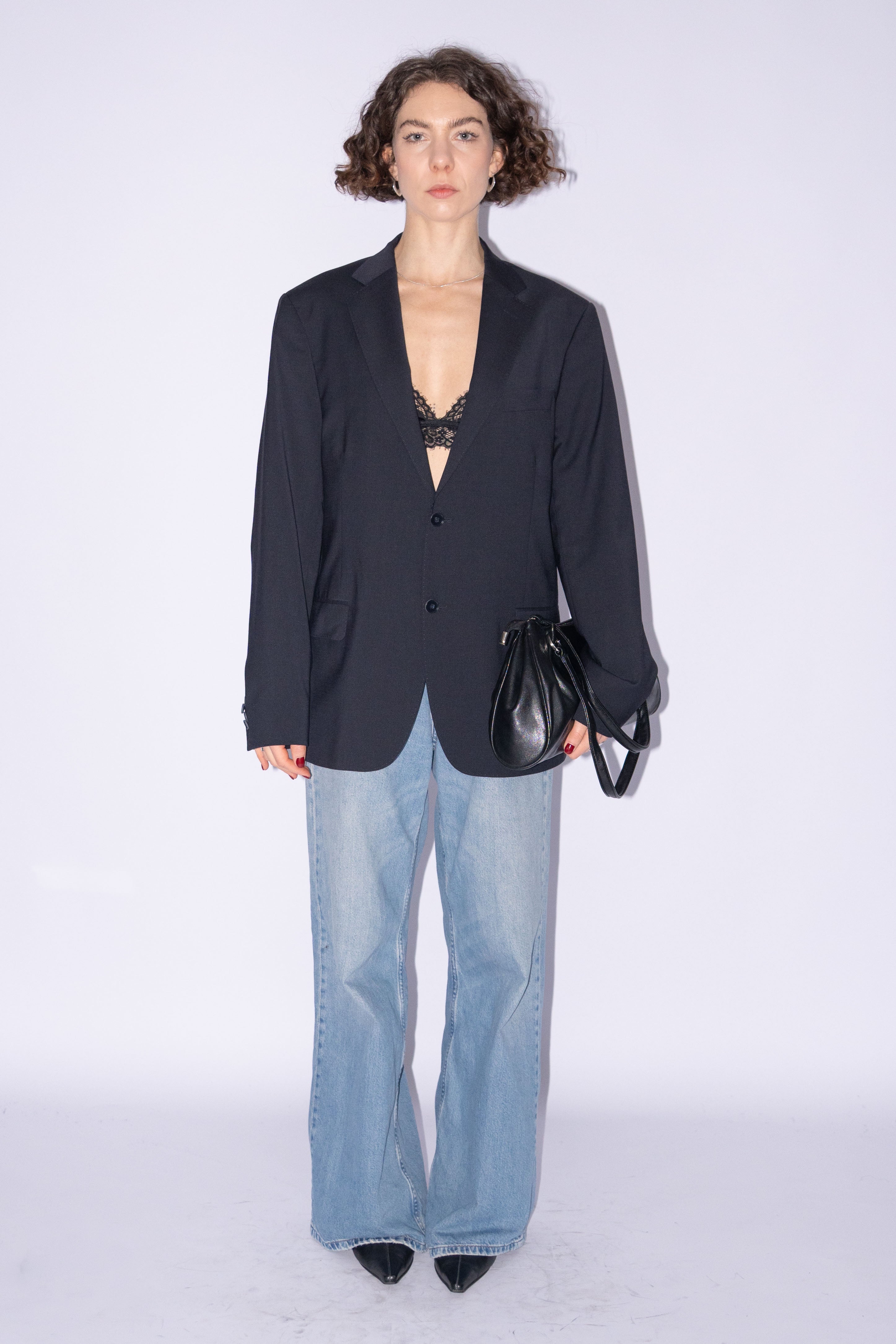 Dark Blue Blazer Wool