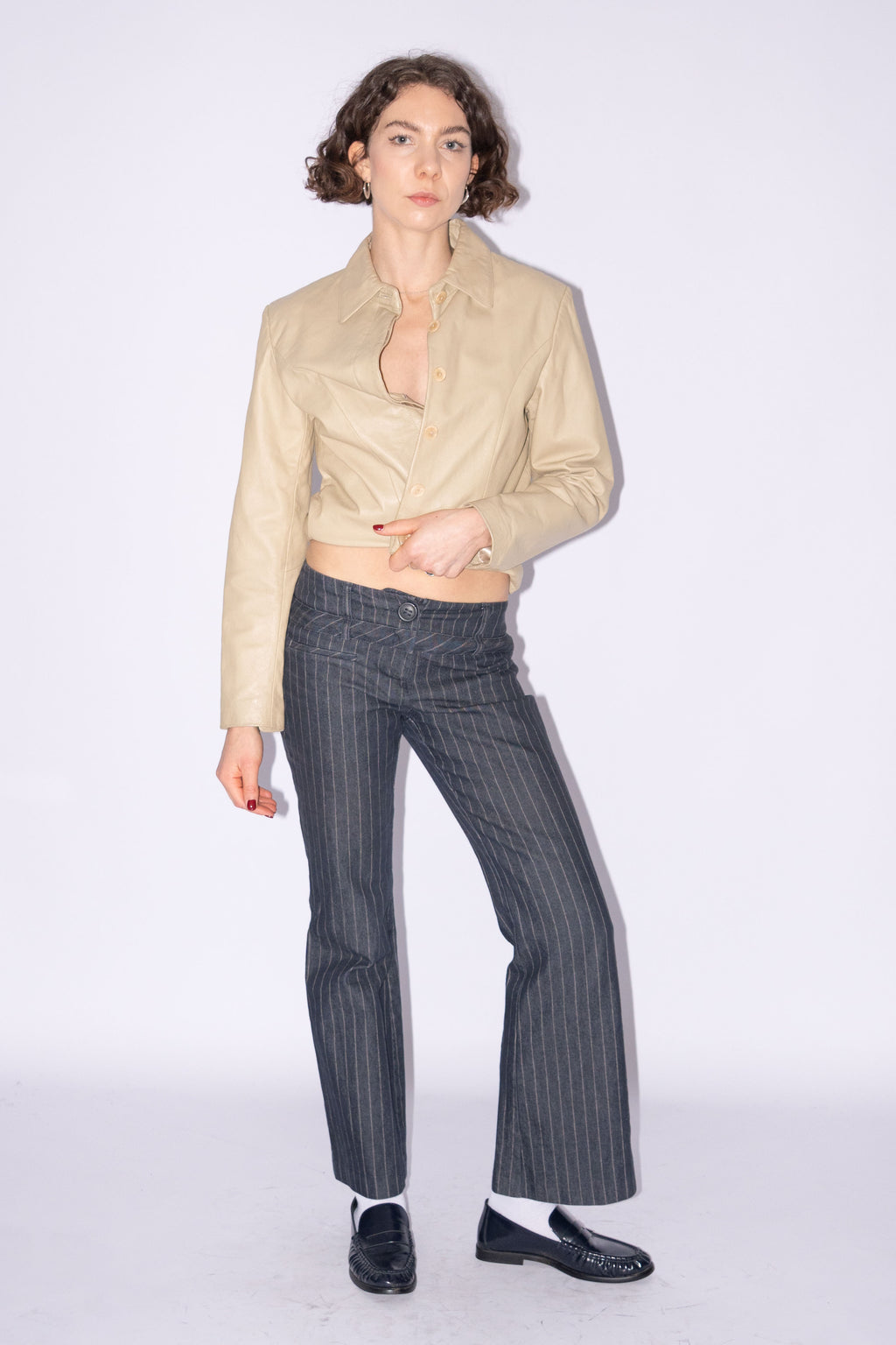 Pinstripe Pants Denim - Size S
