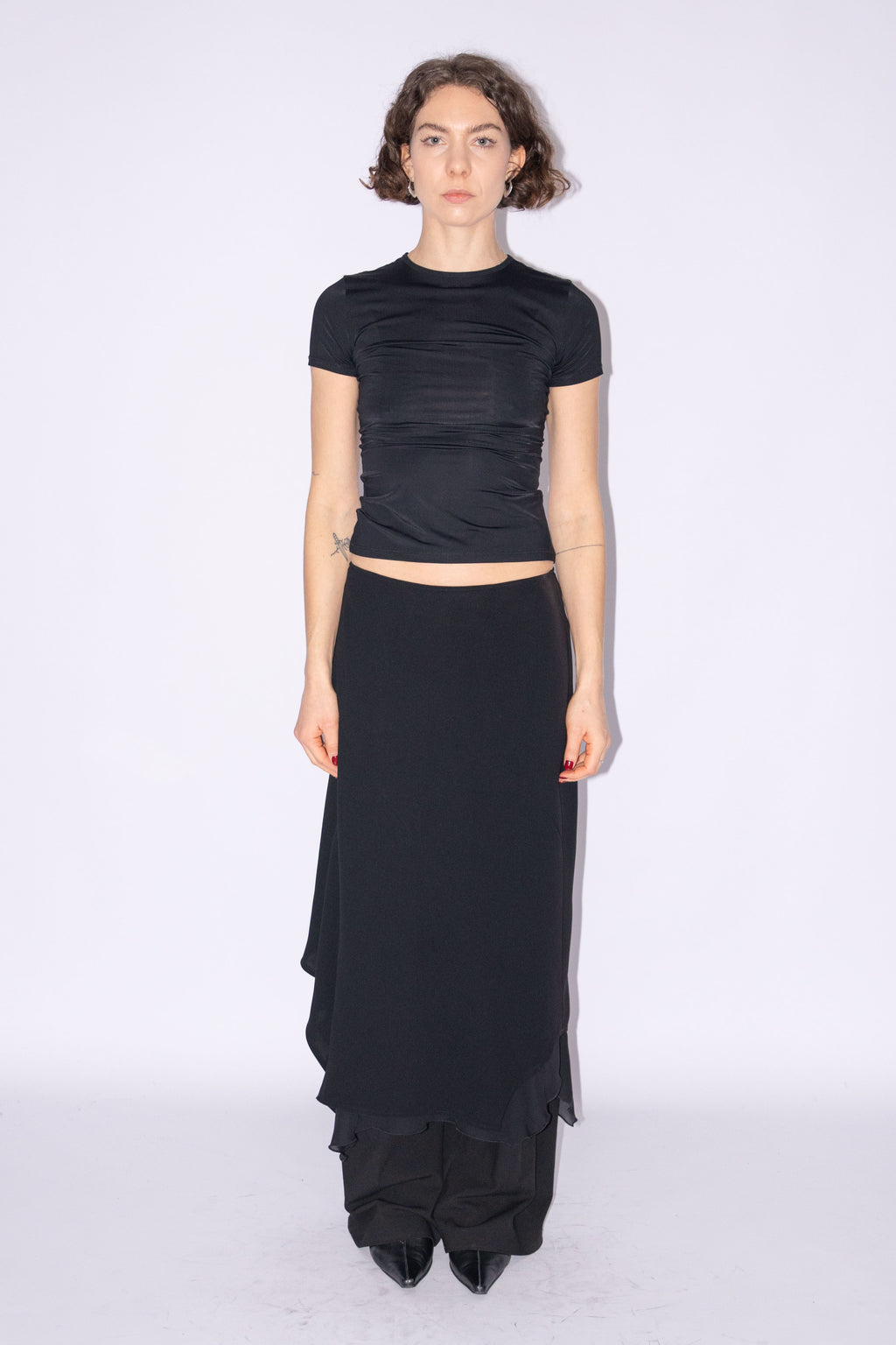 Black Flowy Skirt - Size M