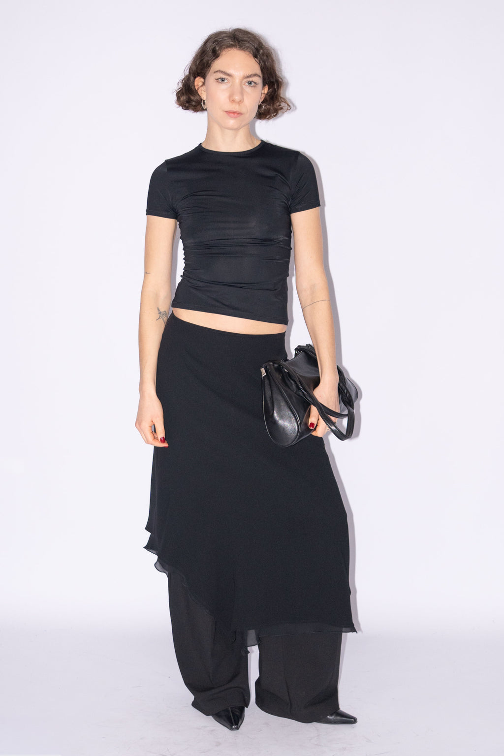 Black Flowy Skirt - Size M