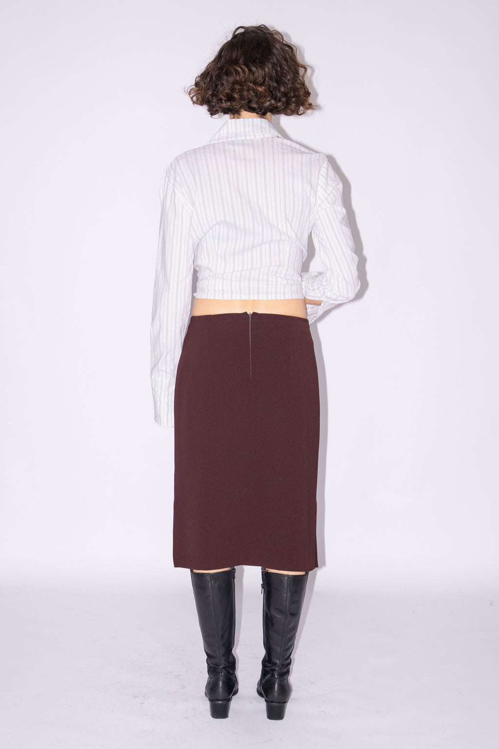 Brown Skirt With Splits - Size M