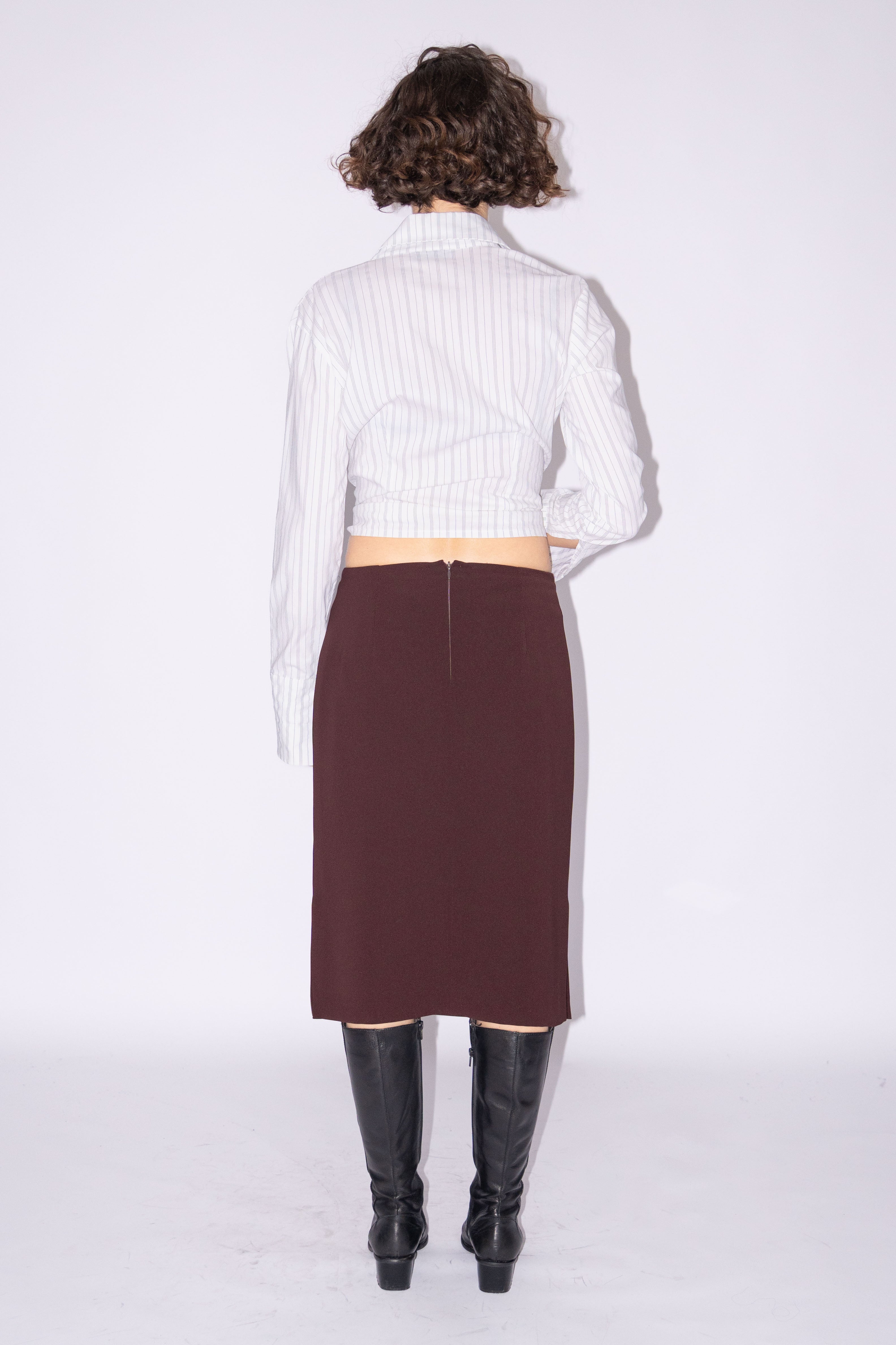 Brown Skirt With Splits