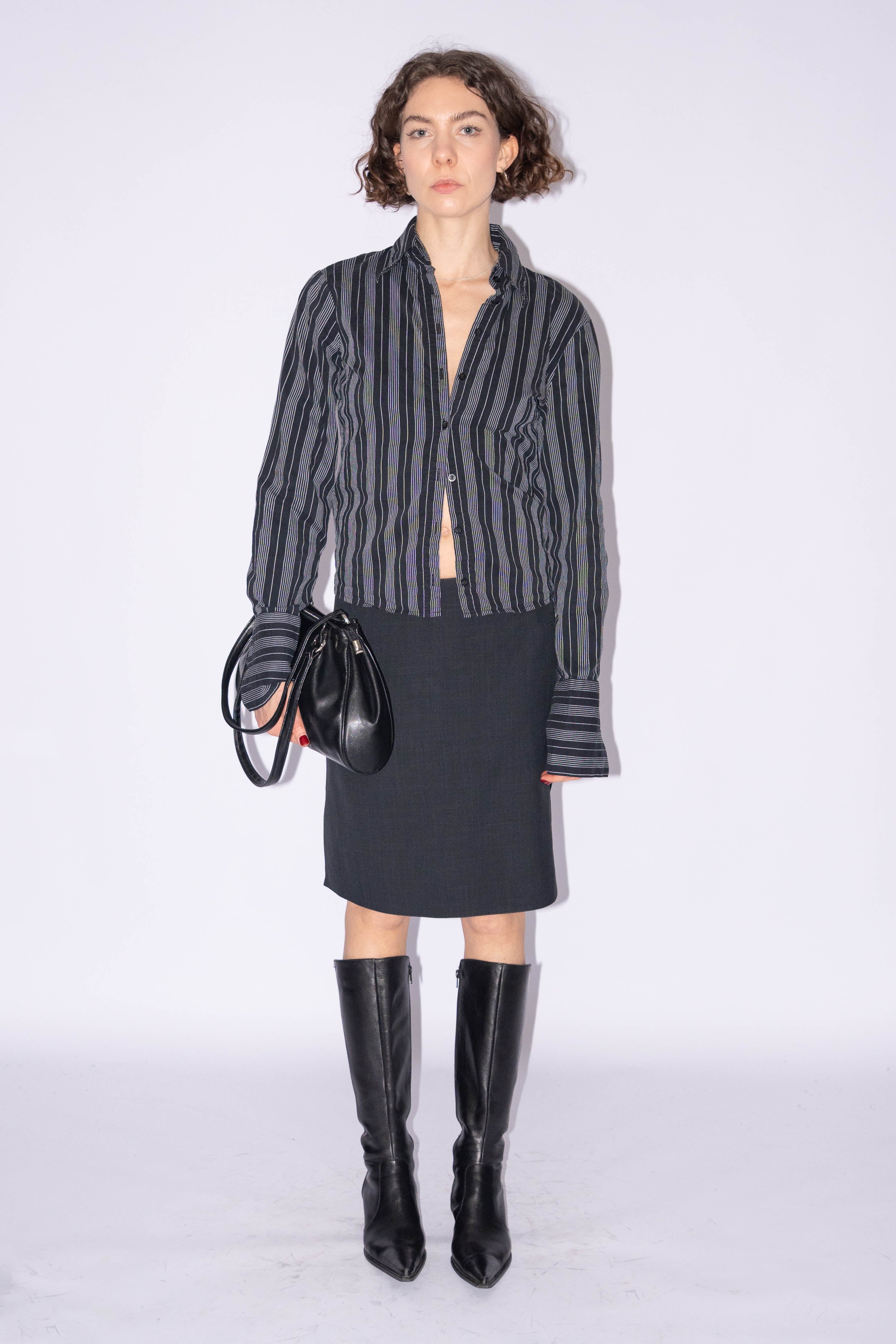 Black Striped Blouse