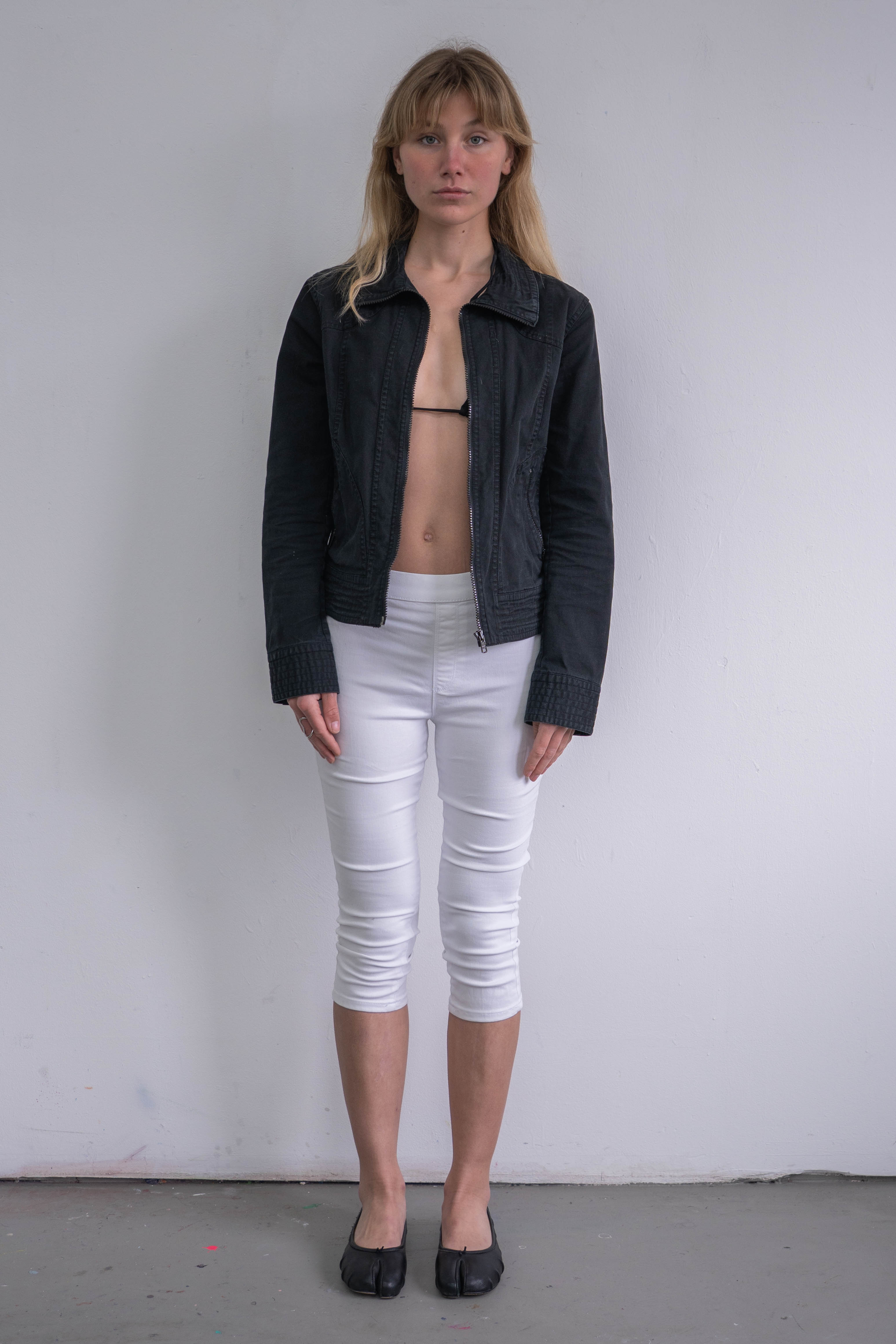 Black Cotton Summer Jacket - Size M