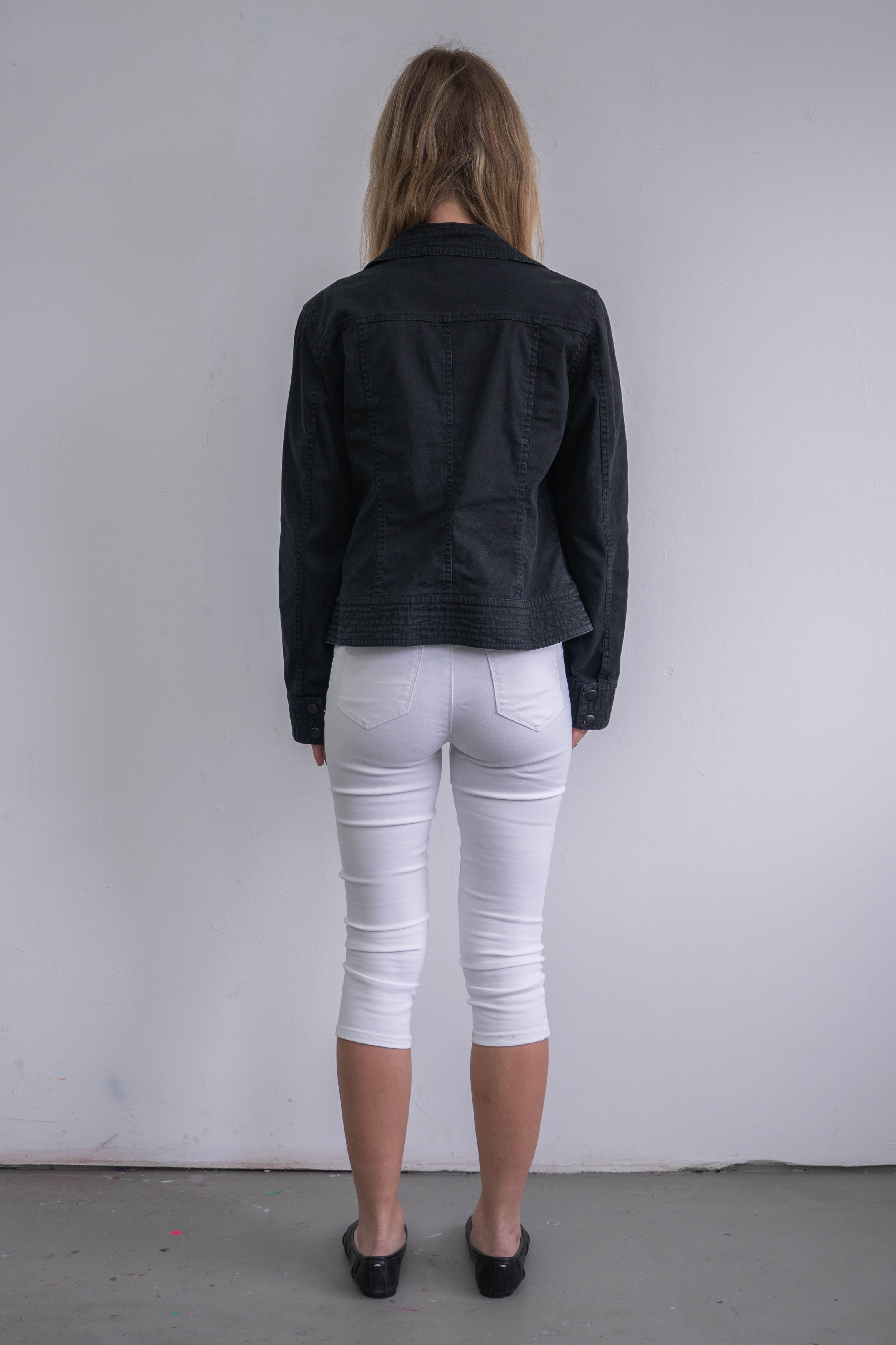 Black Cotton Summer Jacket - Size M