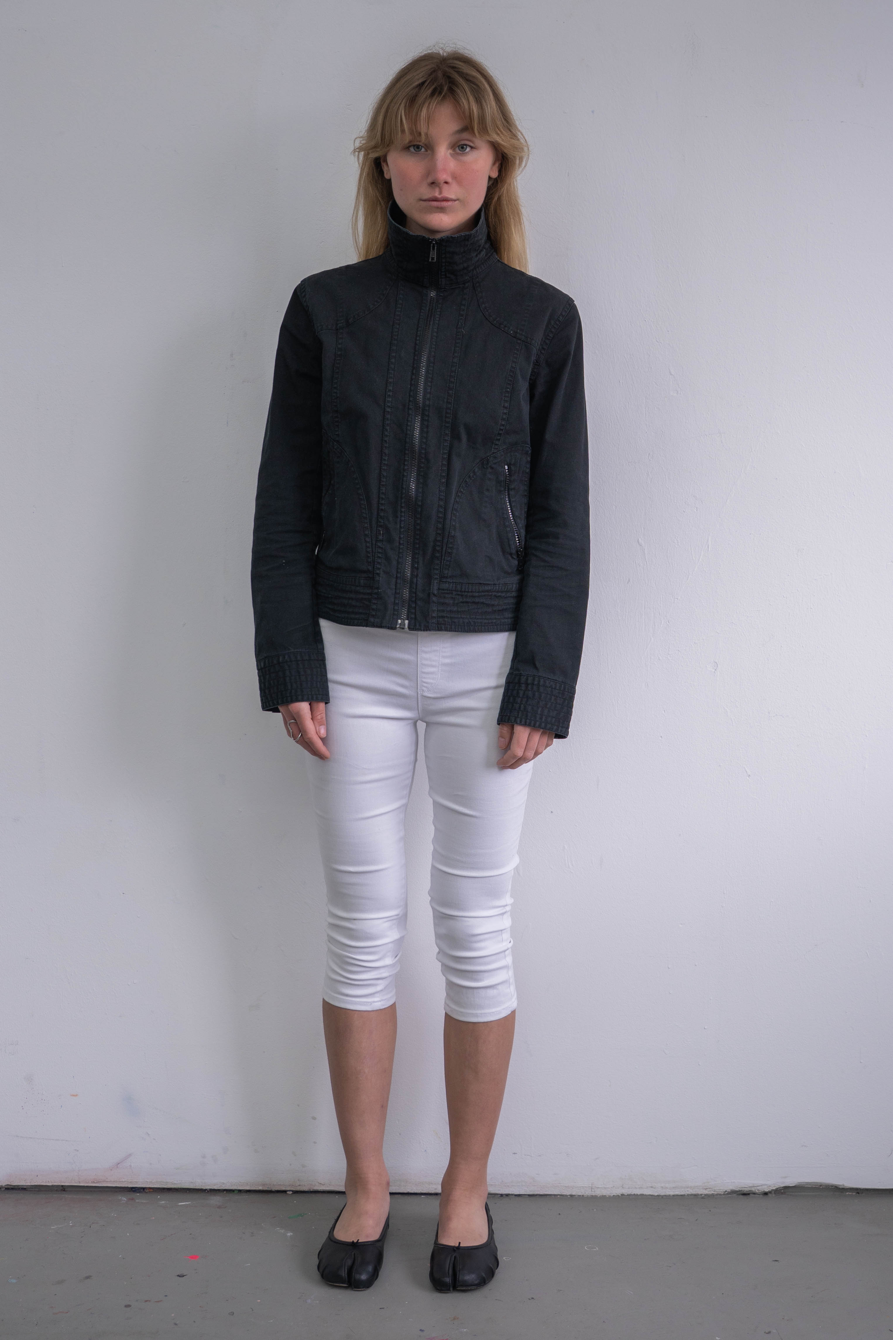 Black Cotton Summer Jacket - Size M