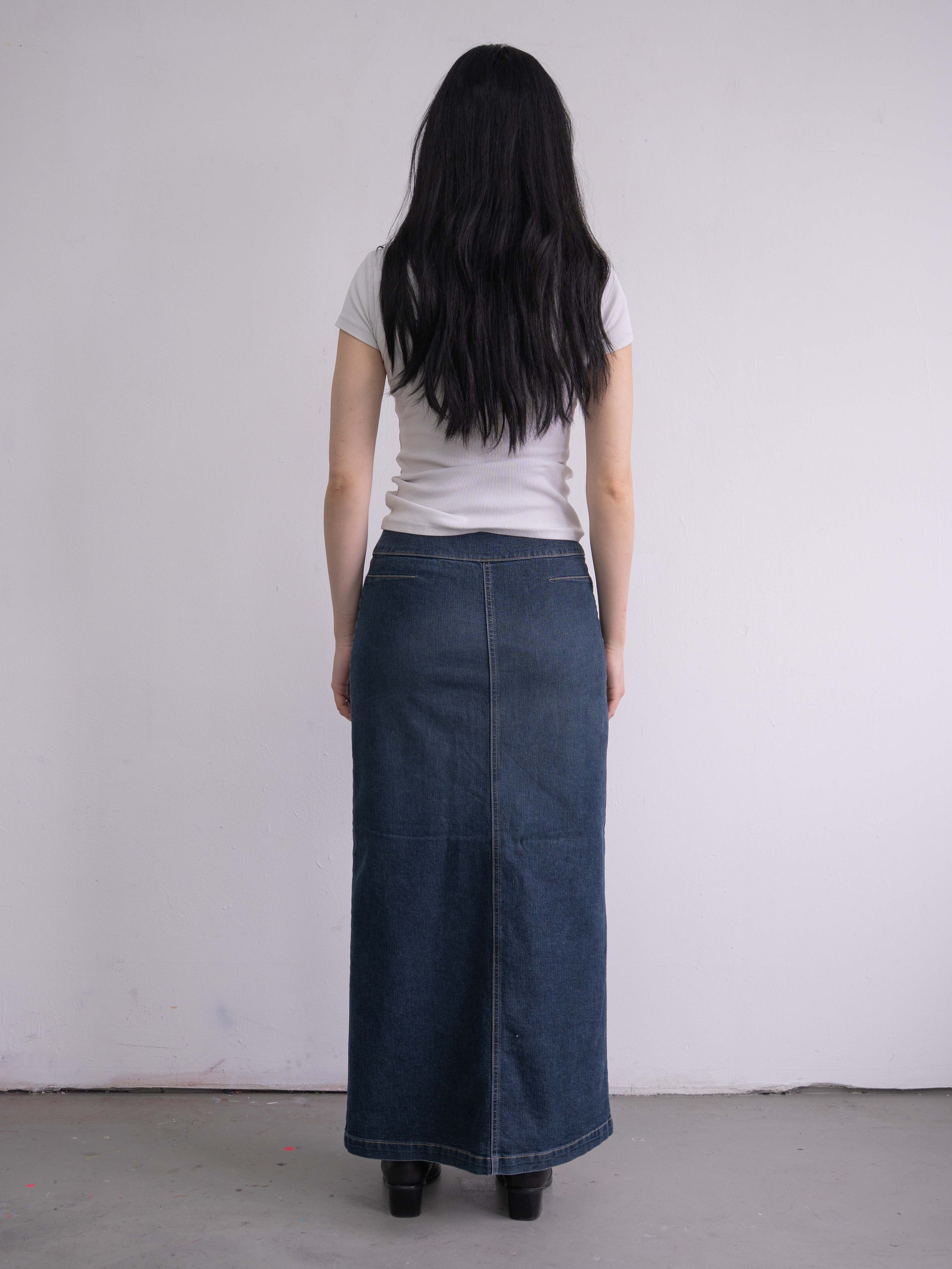 Long Denim Skirt - Size M
