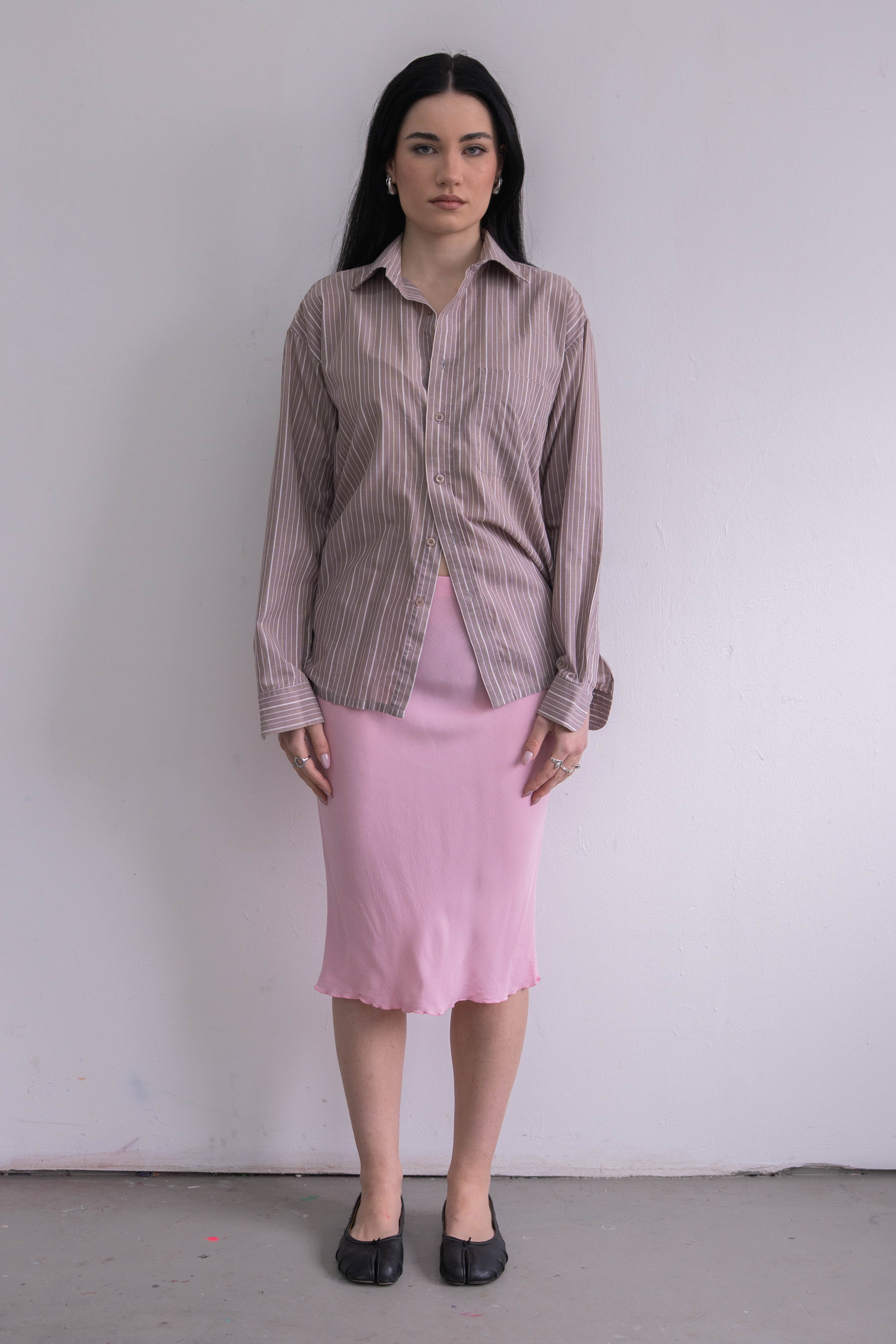 Light Brown Pink Blouse - Size XL