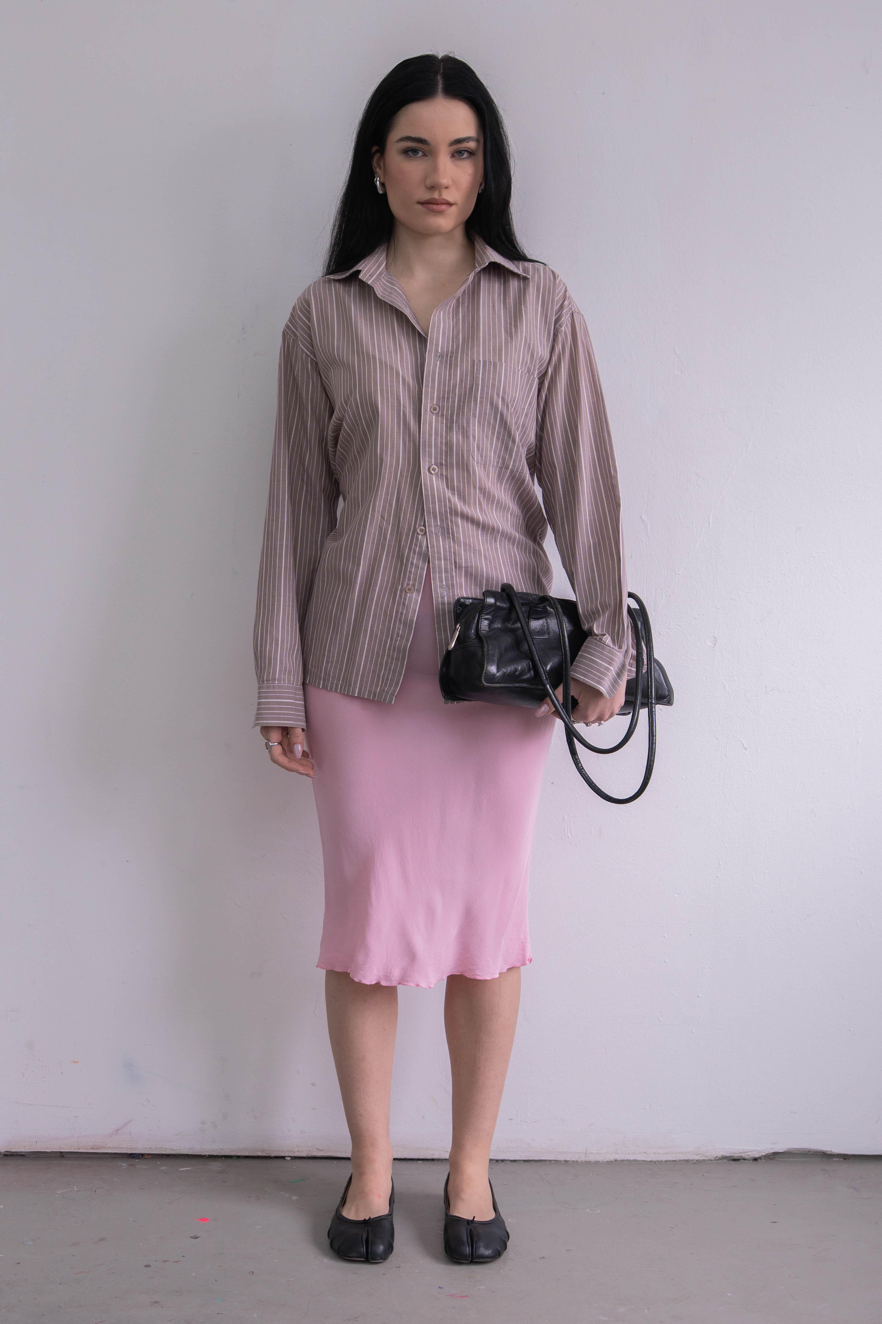 Light Brown Pink Blouse - Size XL