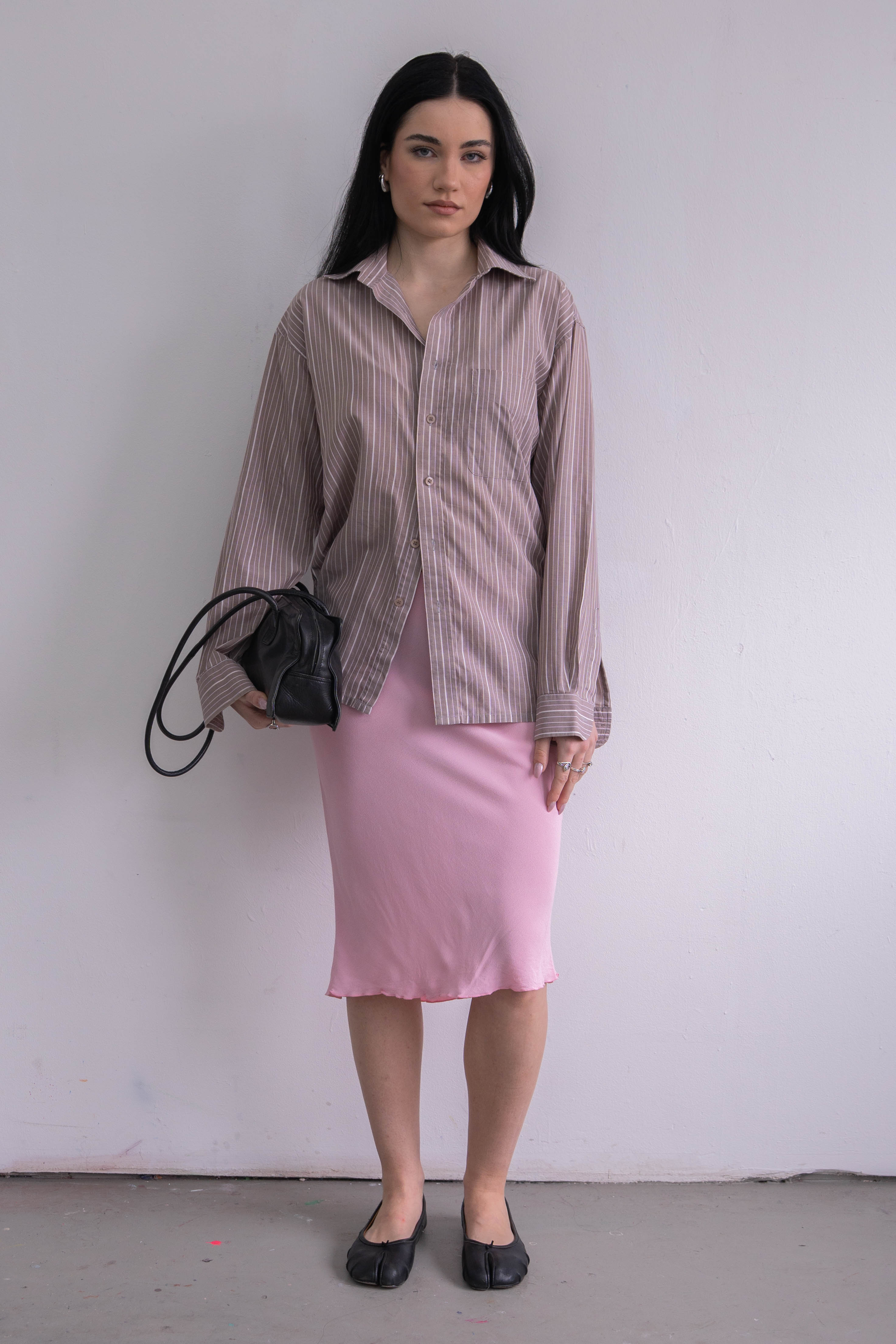 Light Brown Pink Blouse - Size XL