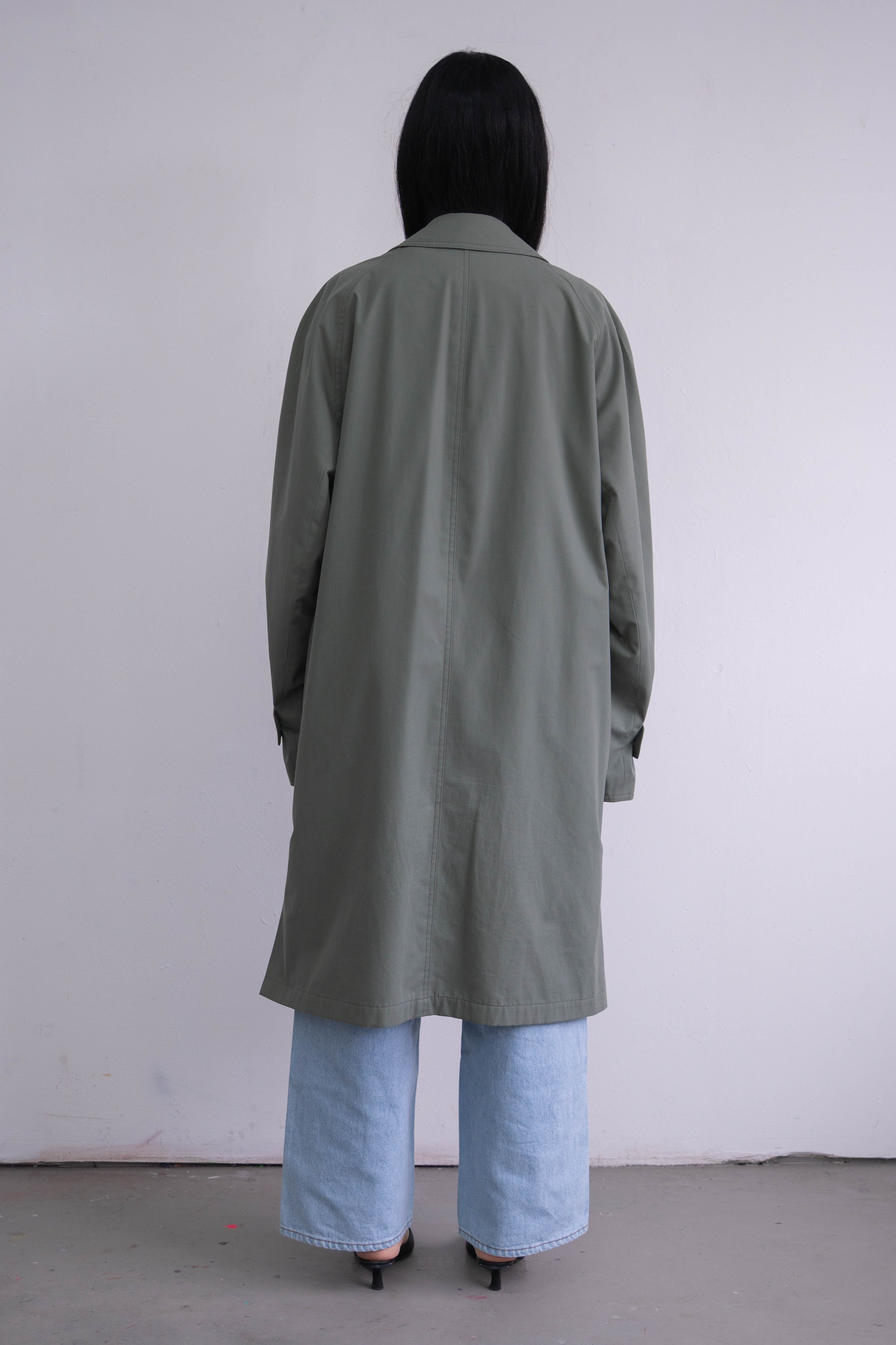 Green Long Trench - Size XL