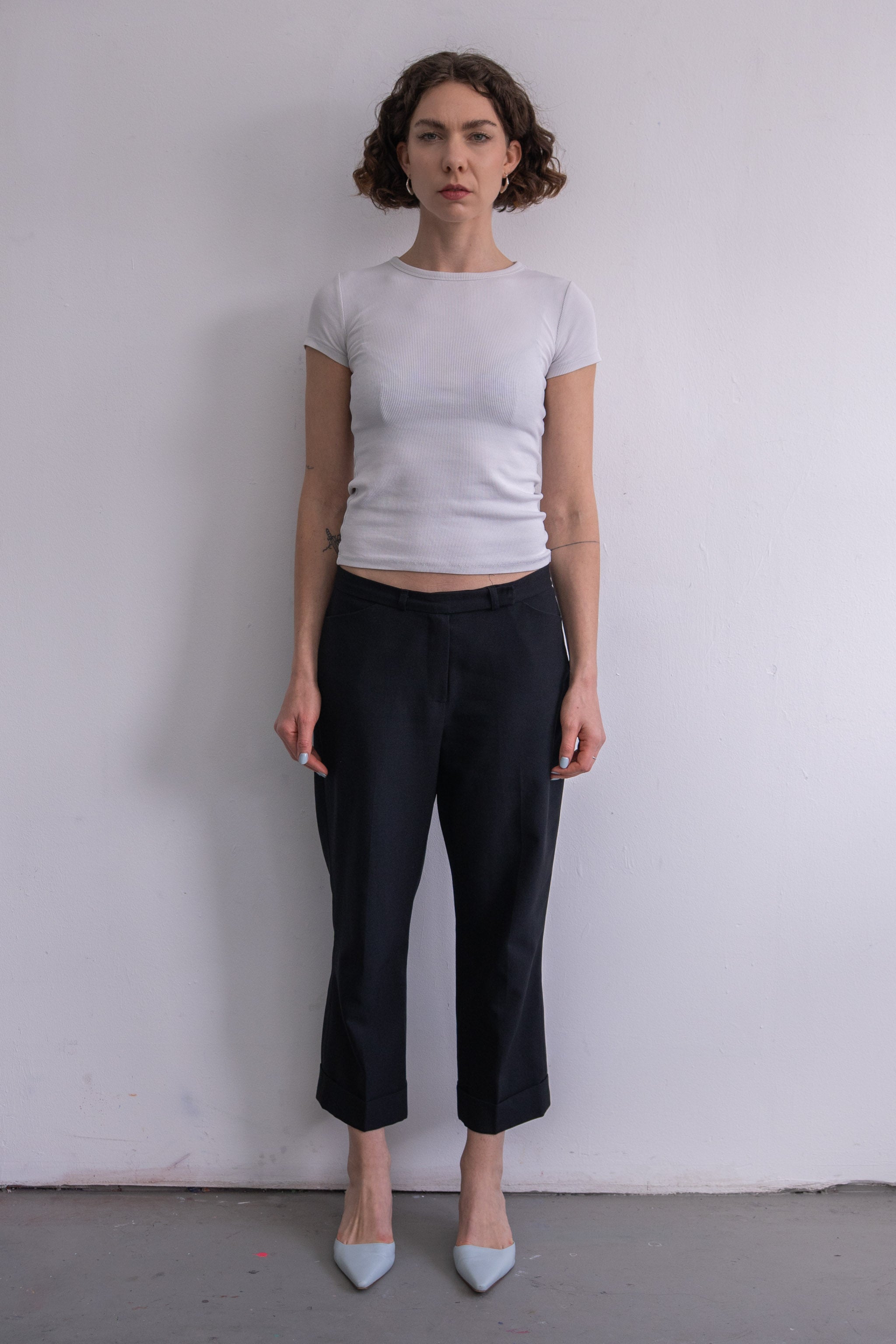 Black Pantalon Capri - Size M